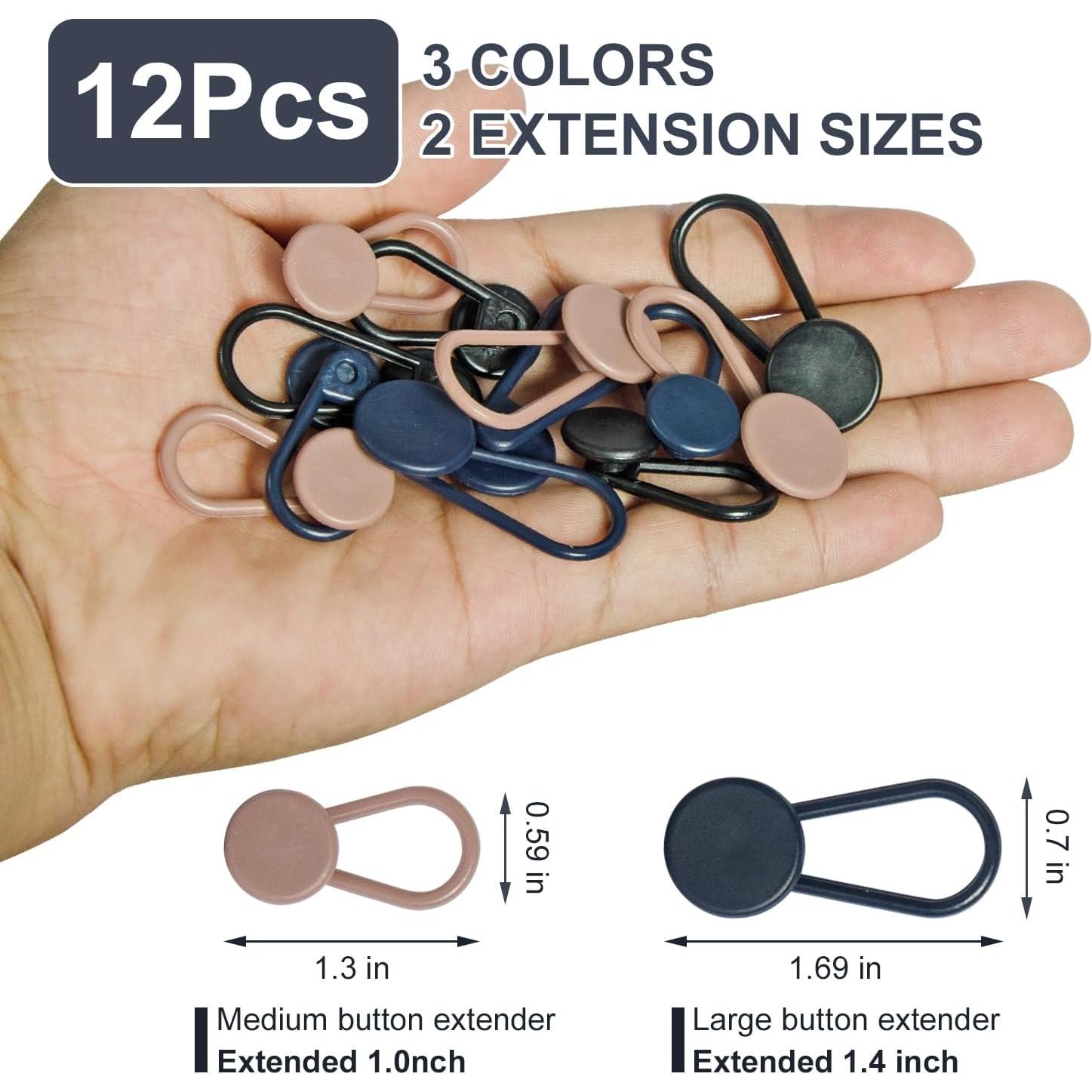 Extensores de Cintura para Pantalones DESKEMAI, 3 Colores, 1-1.4 Pulgadas