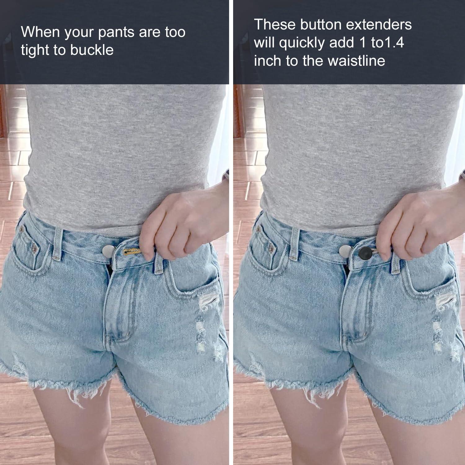 Extensores de Cintura para Pantalones DESKEMAI, 3 Colores, 1-1.4 Pulgadas