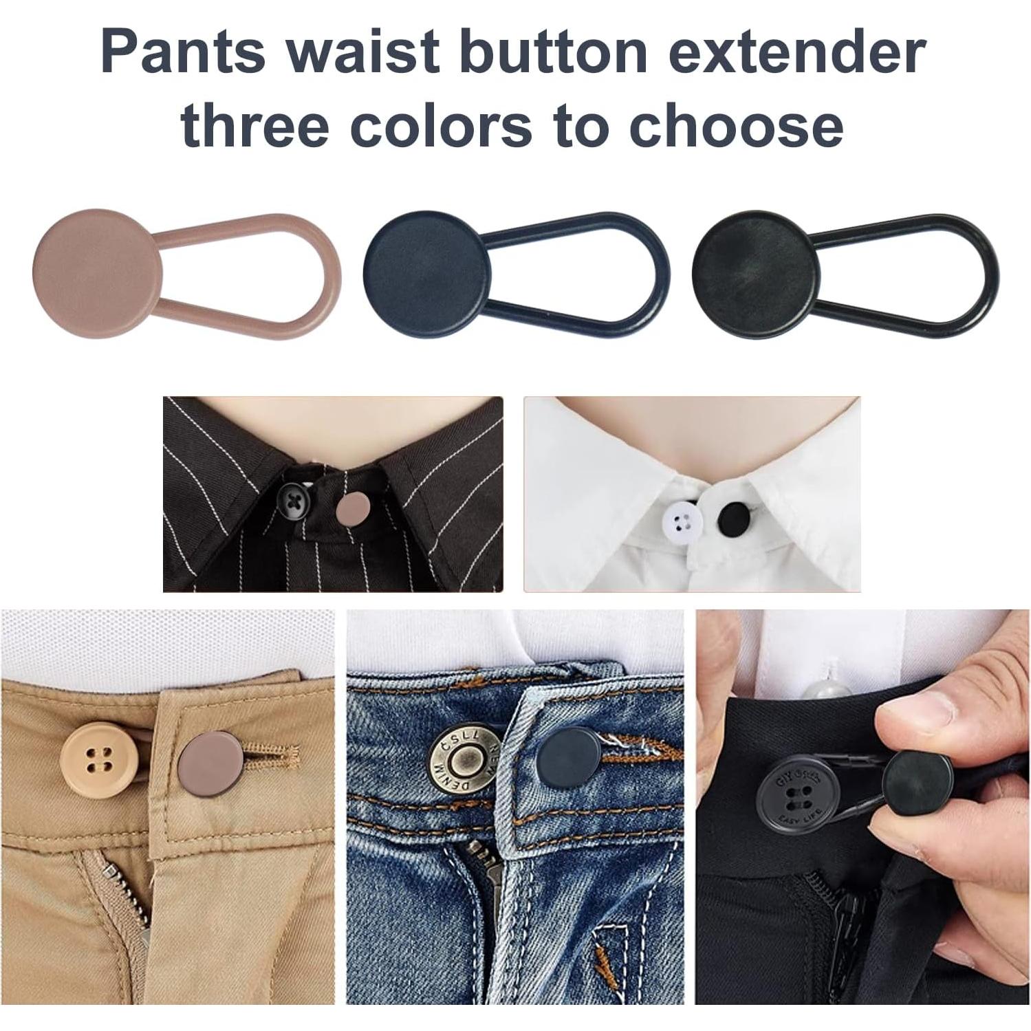 Extensores de Cintura para Pantalones DESKEMAI, 3 Colores, 1-1.4 Pulgadas