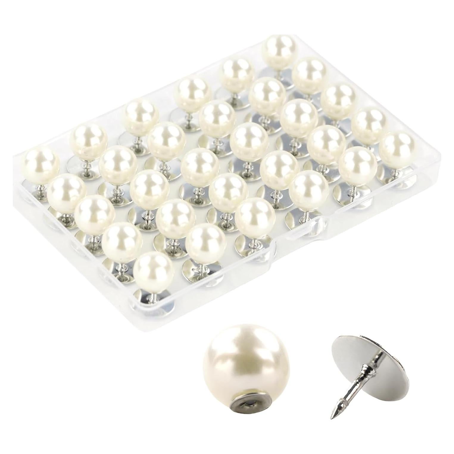 Botones de Perla Sin Coser ZENGLU - 30 Juegos 10mm Reutilizables