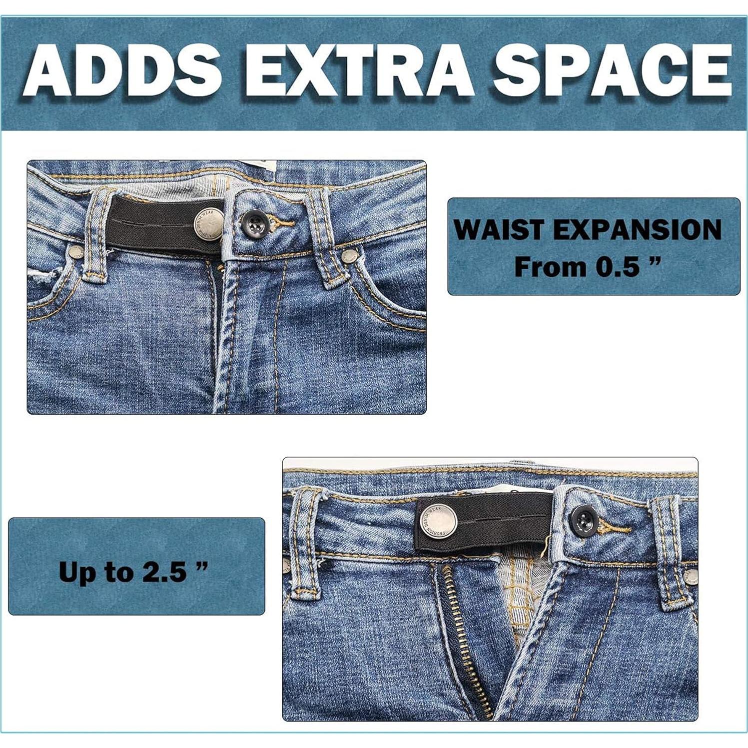 Extensores de Cintura Elásticos AXEN - Paquete de 6 Piezas