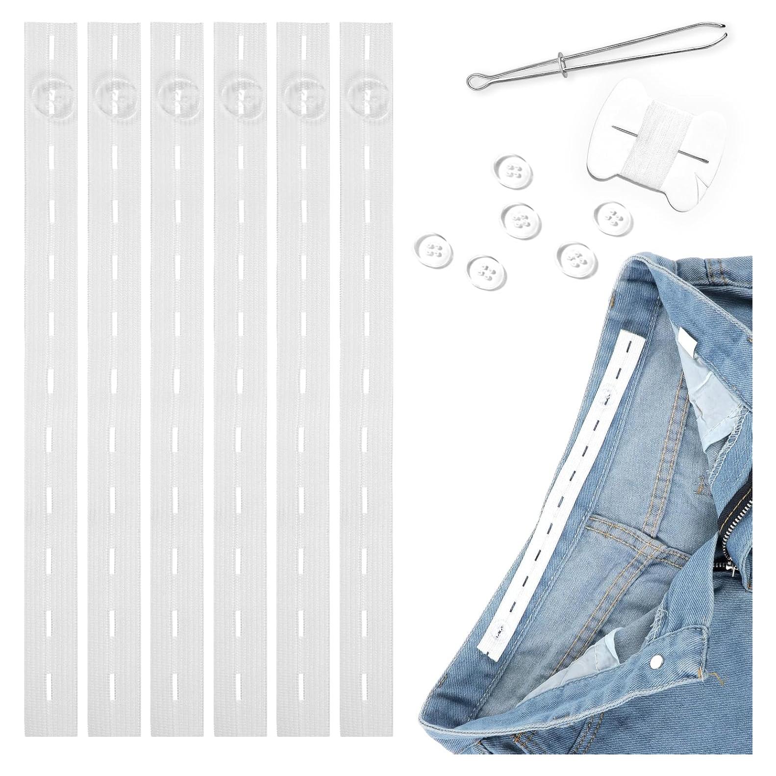 6 Ajustadores de Cintura de Botón para Pantalones - Universal