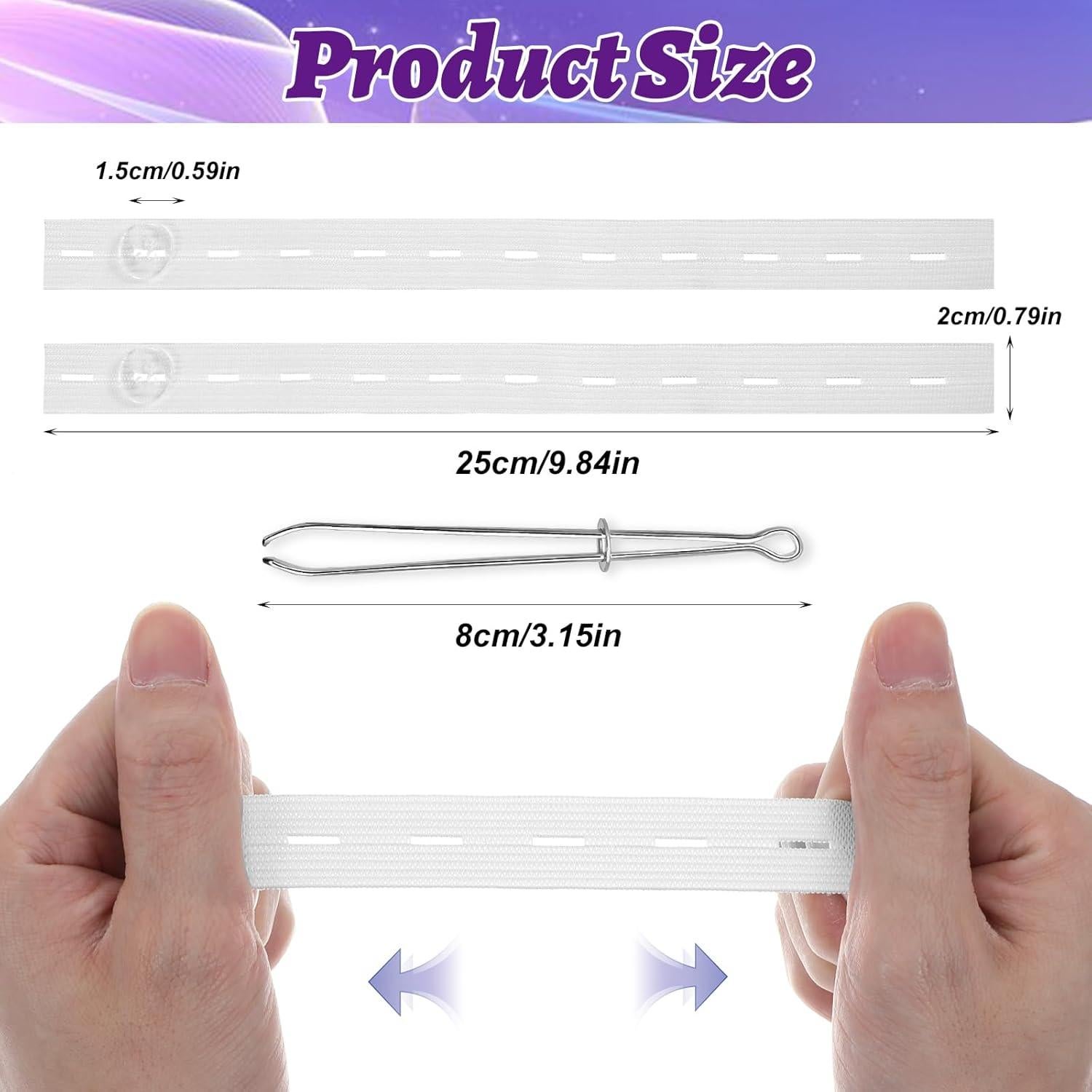 6 Ajustadores de Cintura de Botón para Pantalones - Universal