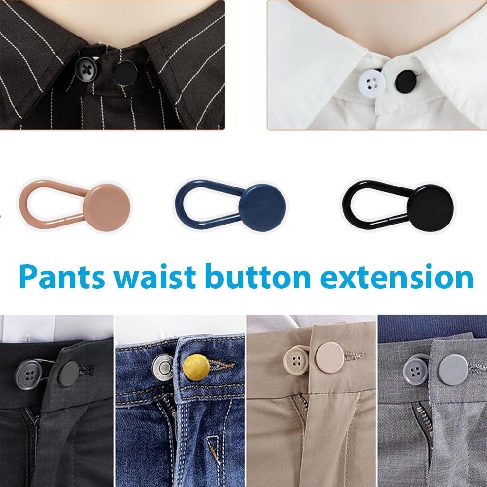 12 Extensores de Botón para Pantalones Rukinovi - Ajuste 2.54 a 3.56 cm