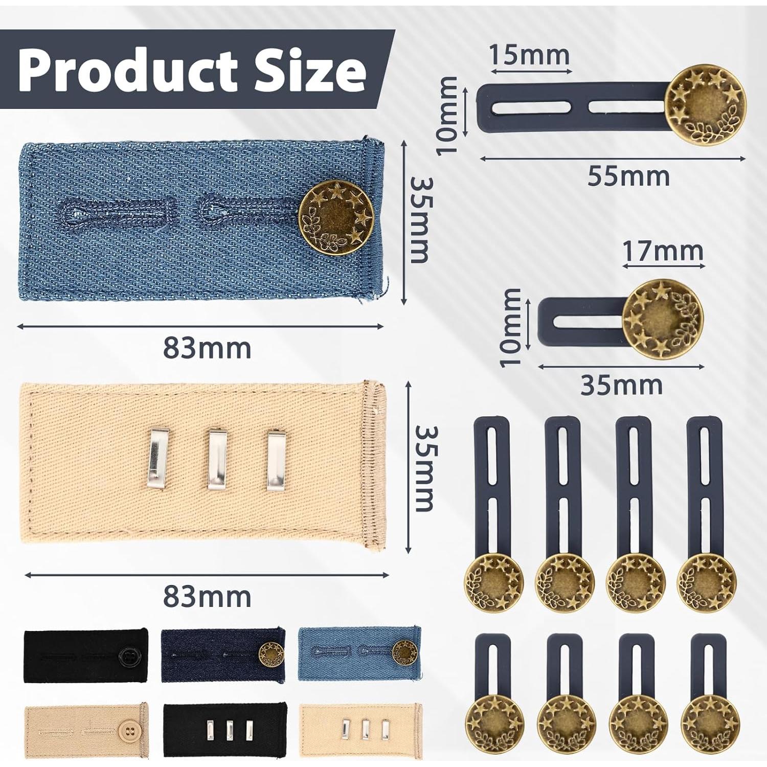 Extensores de Cintura KOICDO 14 Piezas Ajustables para Pantalones