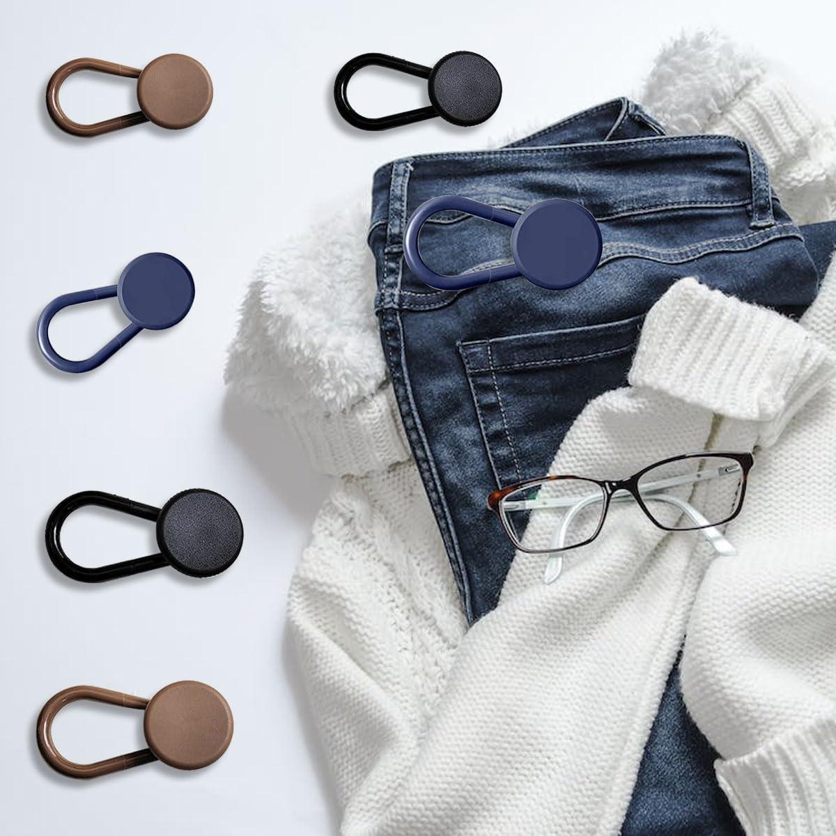 12 Extensores de Botón para Jeans ZTEOFO - Negro, Azul, Caqui