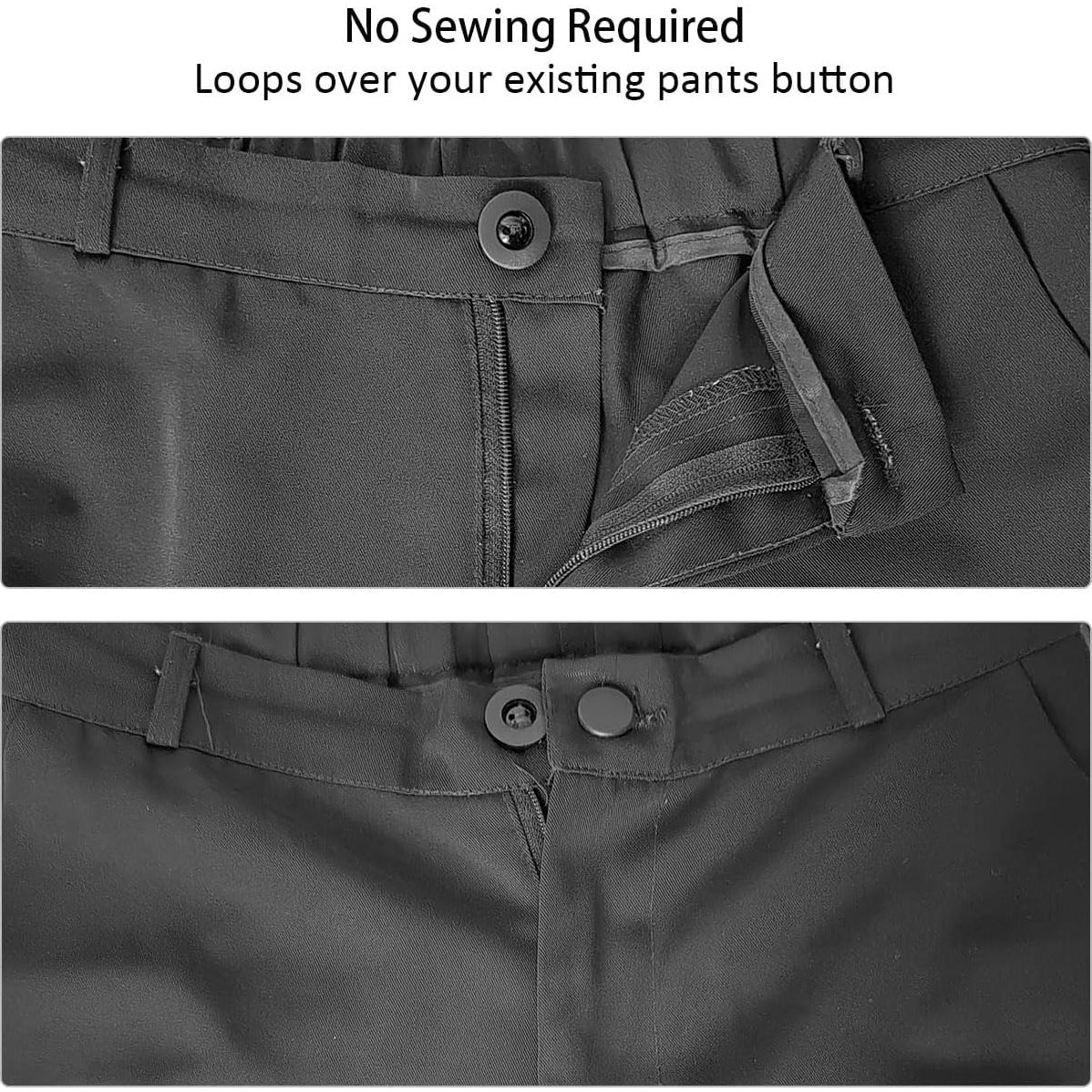 12 Extensores de Botón para Jeans ZTEOFO - Negro, Azul, Caqui