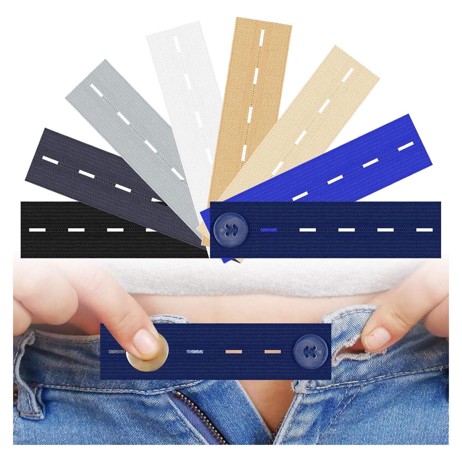 Extensores de Botón Elástico LUSTRIB 8 Pcs Ajustables 9.4 cm