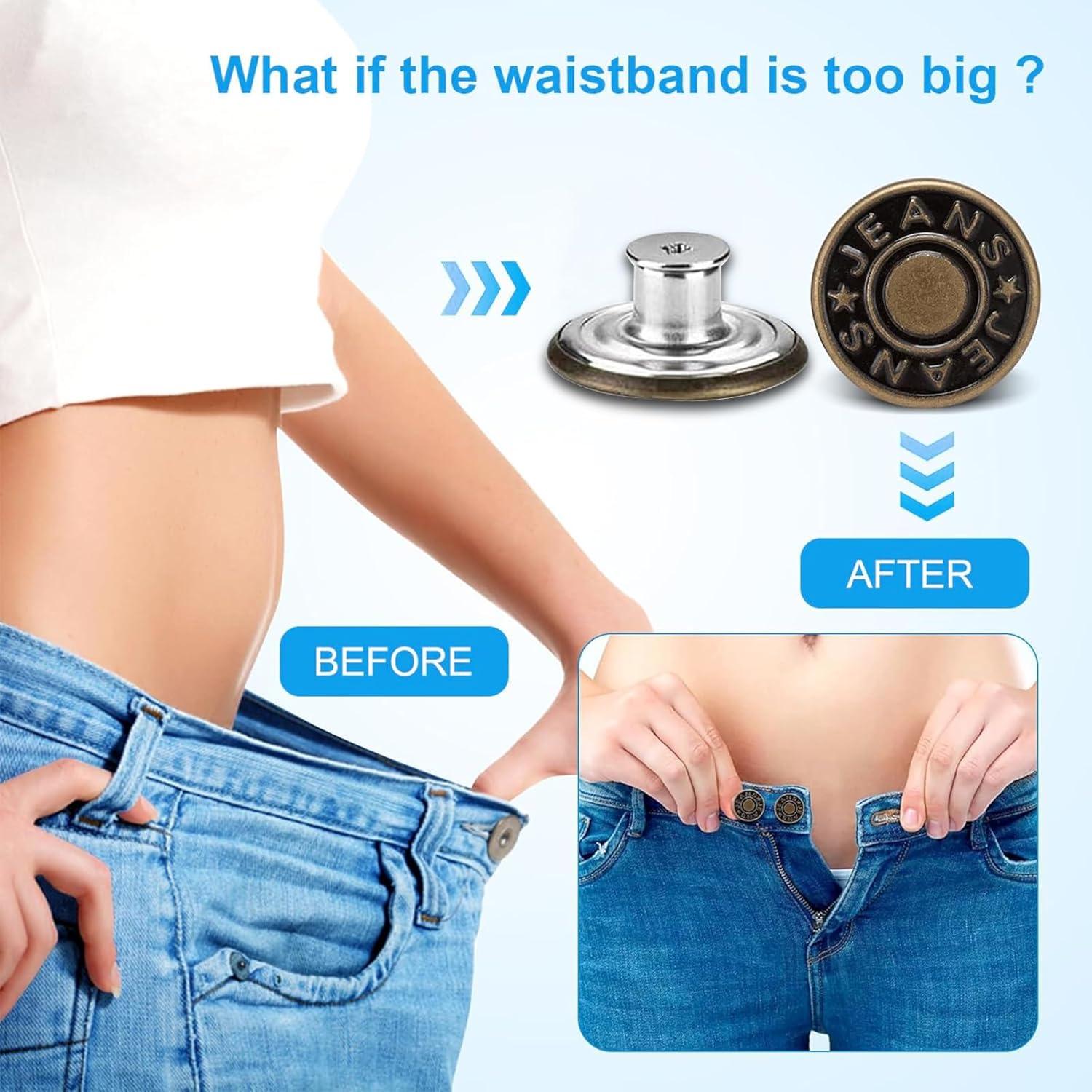 Botones de Jean HeartfeltYIre 12pcs 17mm Metal Reutilizables