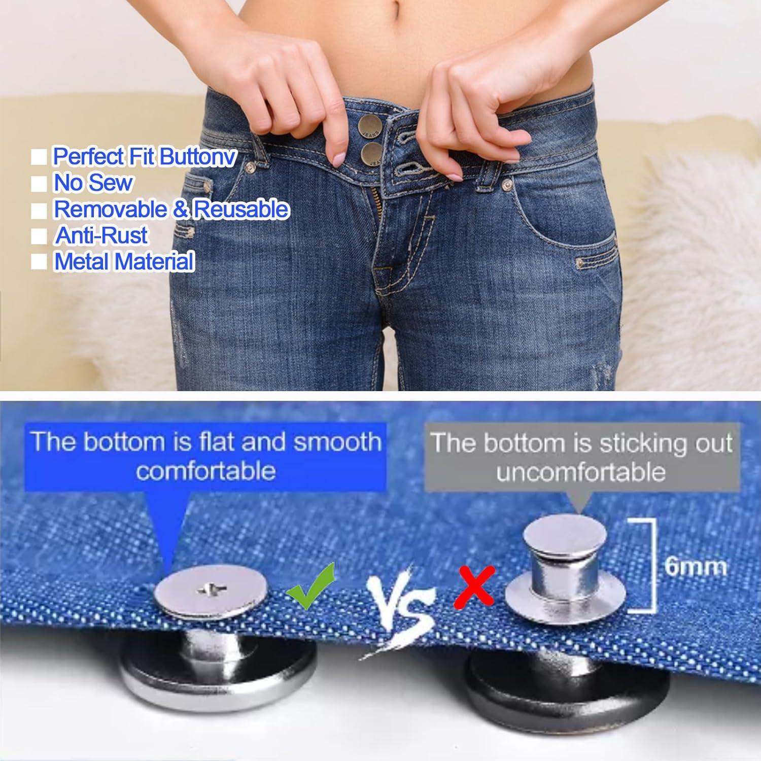 Botones de Jean HeartfeltYIre 12pcs 17mm Metal Reutilizables