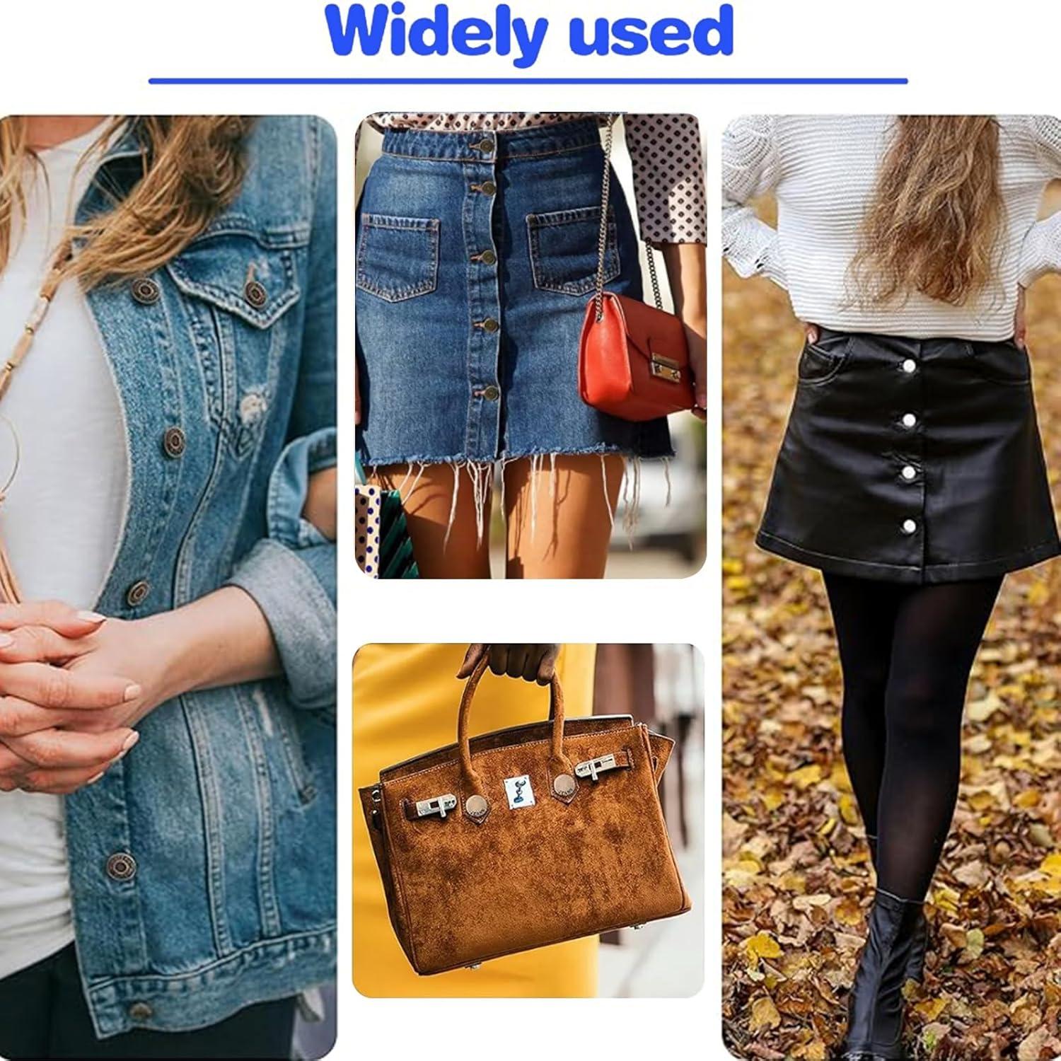 Botones de Jean HeartfeltYIre 12pcs 17mm Metal Reutilizables