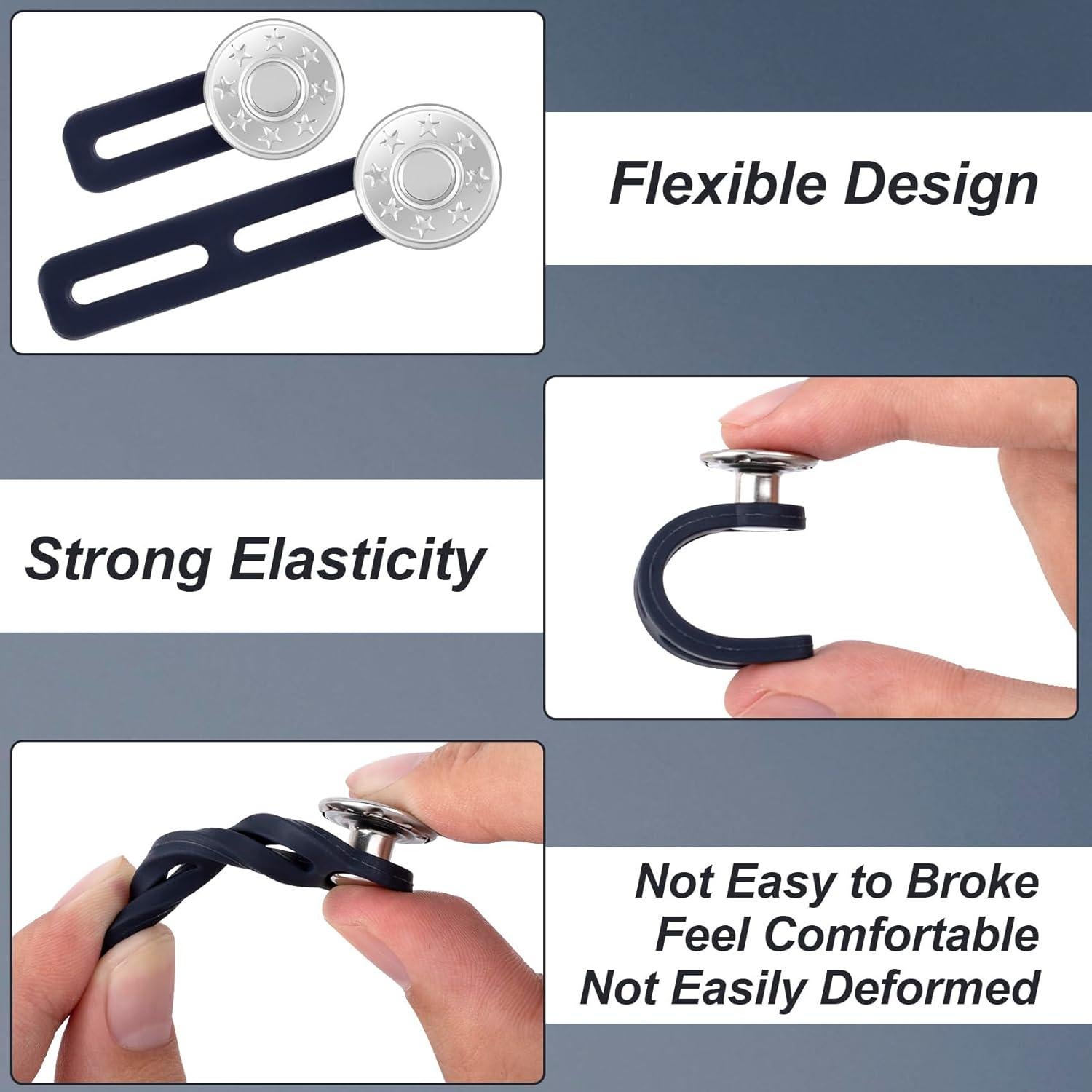 10 Extensores de Botón para Jeans Isslly - Ajustador Cintura