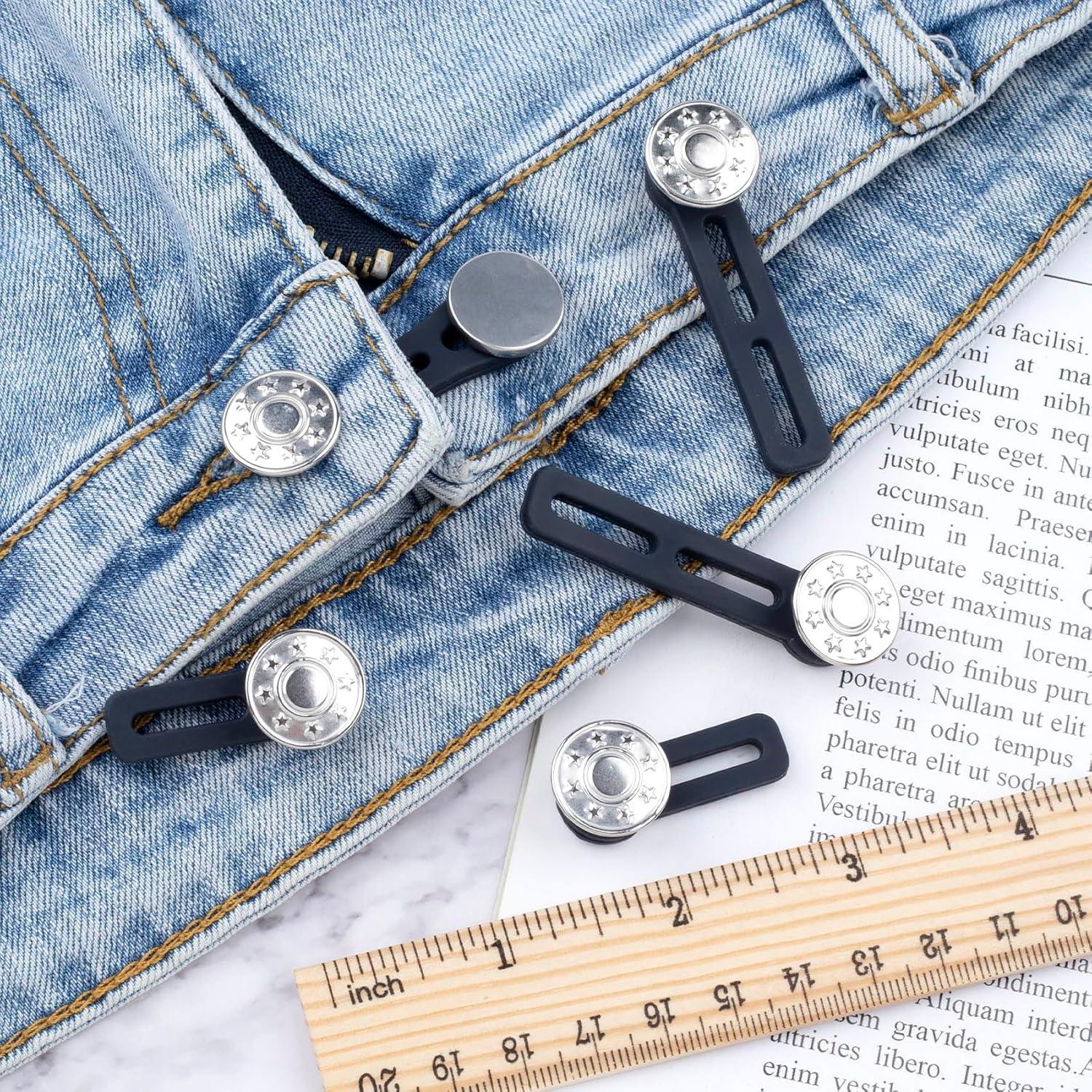 10 Extensores de Botón para Jeans Isslly - Ajustador Cintura