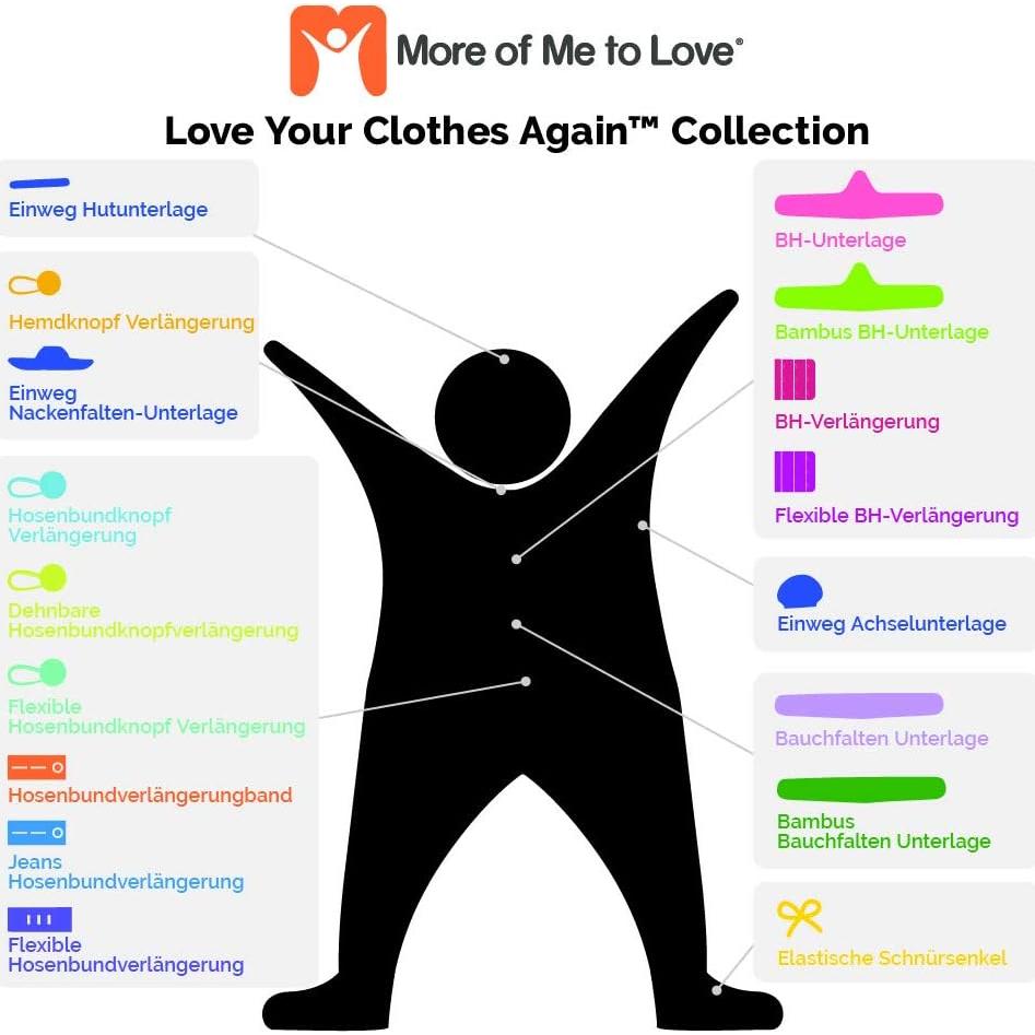 5 Extensores de Cintura de Botón Elástico More of Me to Love