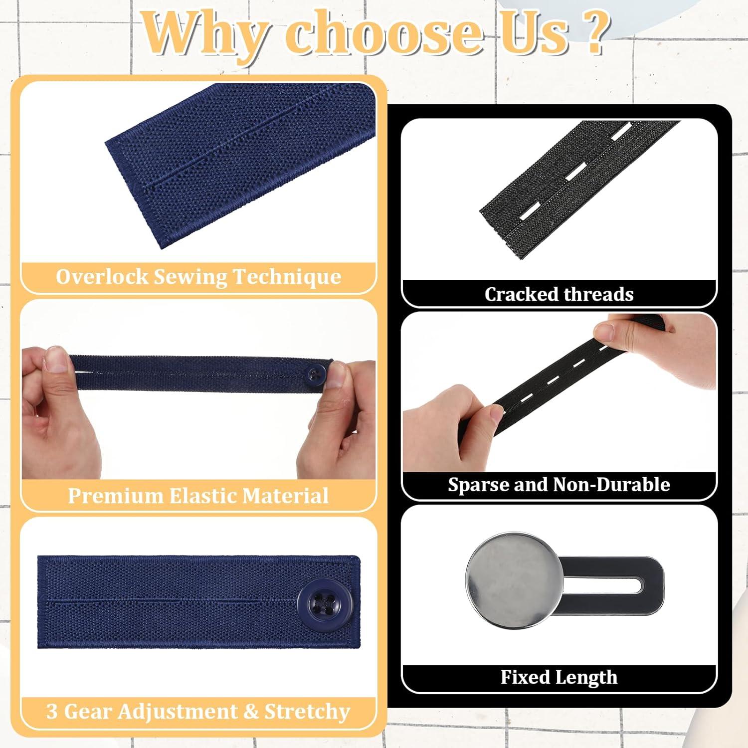 Extensores de Cintura Elásticos LXUEJIE 10 Piezas 8.5cm