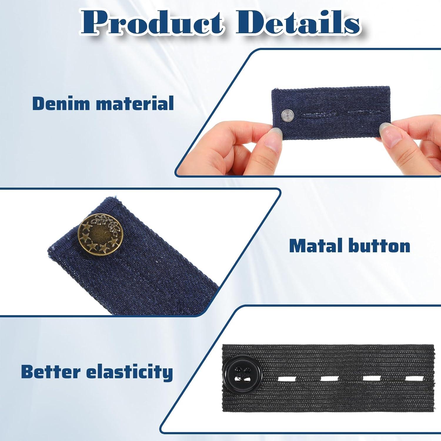 Extensores de Cintura para Jeans IANFAN 6 Pcs Ajustables