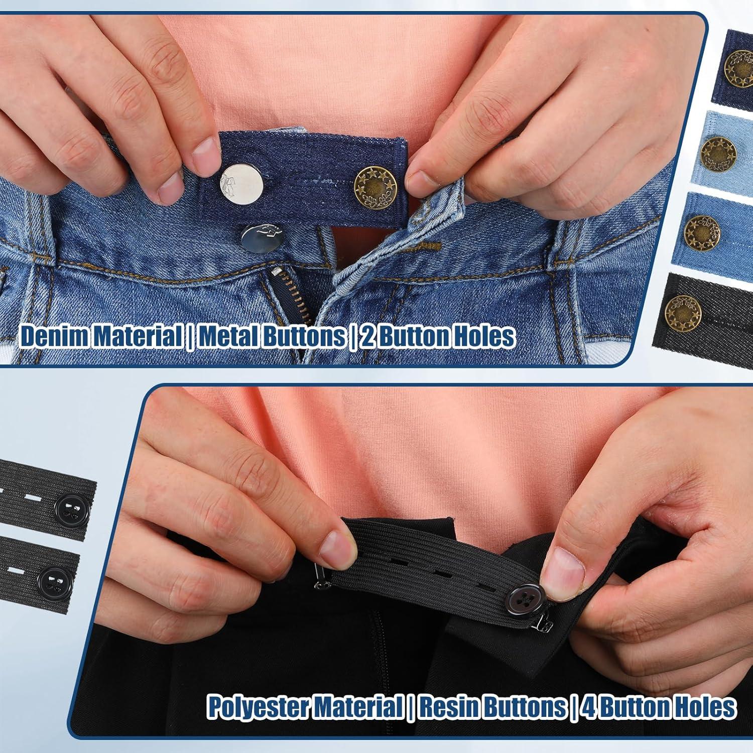 Extensores de Cintura para Jeans IANFAN 6 Pcs Ajustables