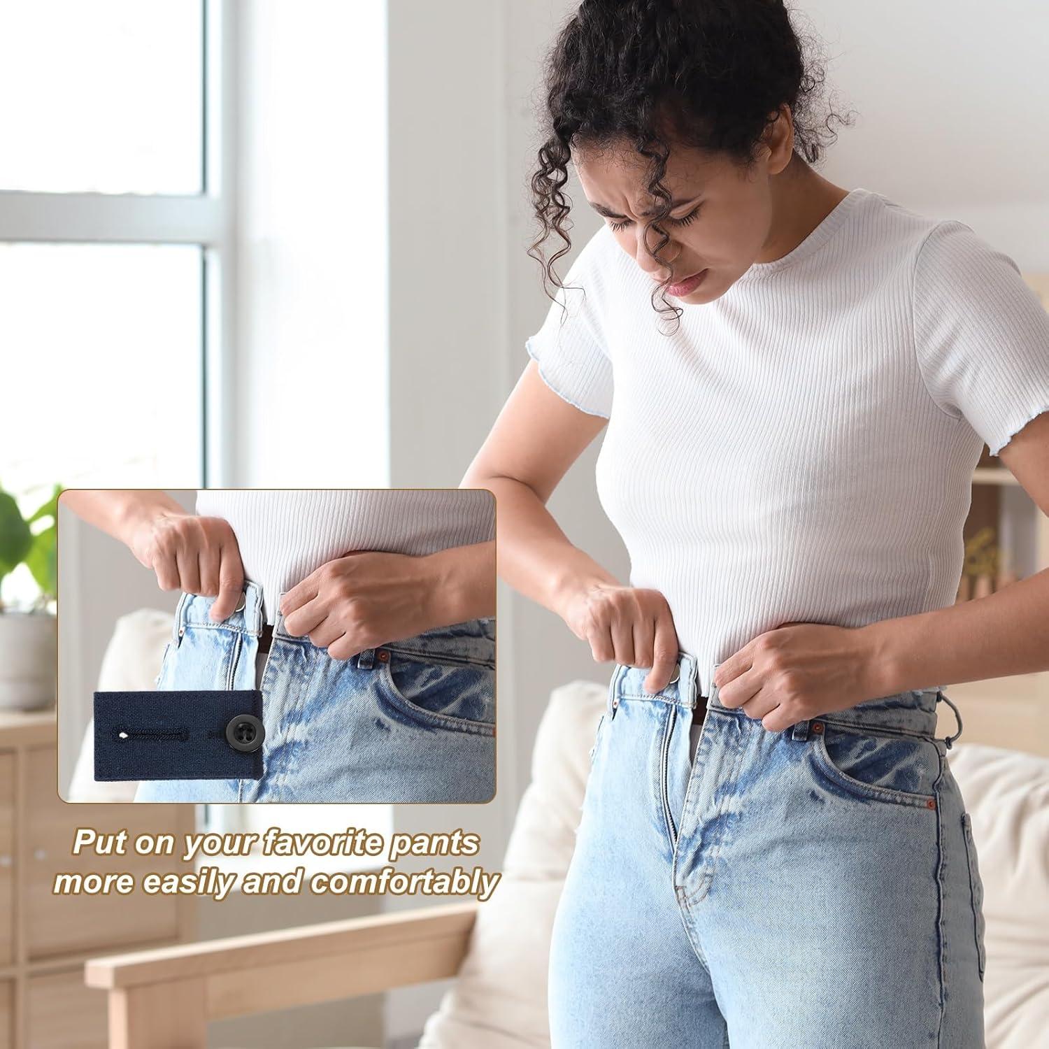 Extensores de Cintura Ajustables uxcell 4 Pcs para Pantalones