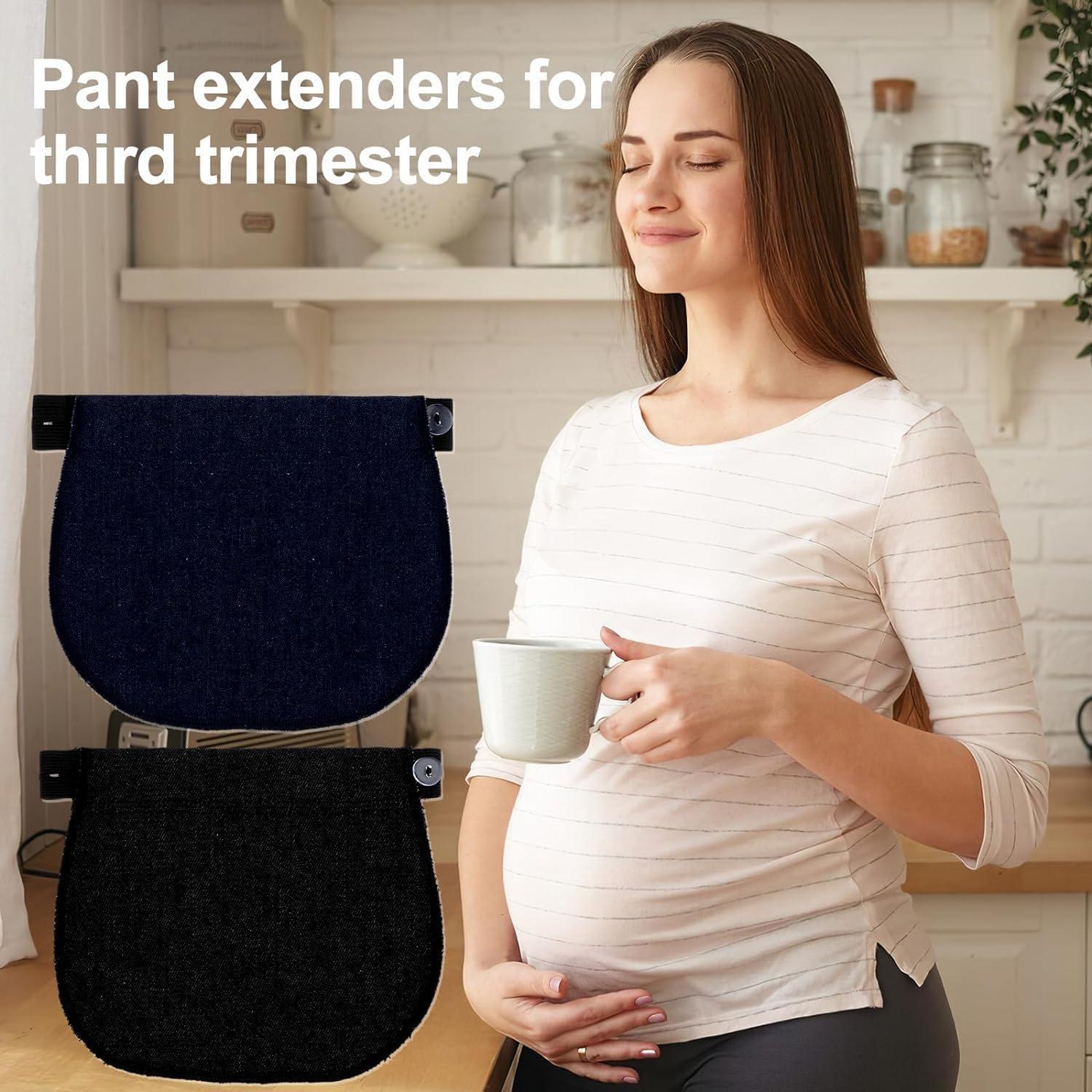 Extensor de Pantalones de Maternidad Sndperiexam Negro Ajustable