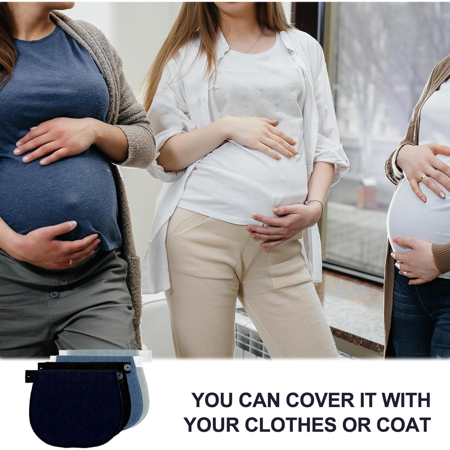 Extensor de Pantalones de Maternidad Sndperiexam Negro Ajustable