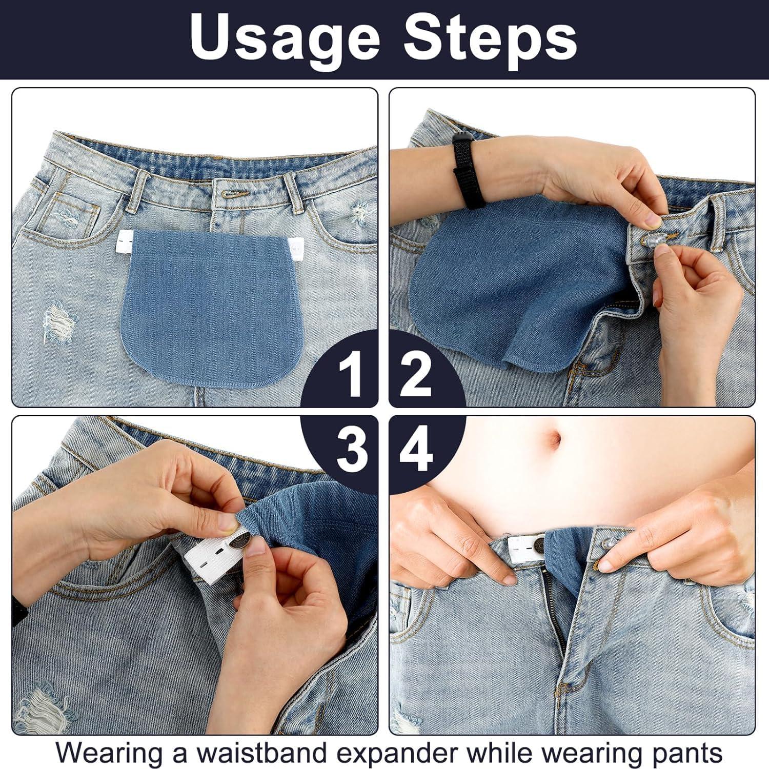 Extensor de Pantalones de Maternidad Sndperiexam Negro Ajustable