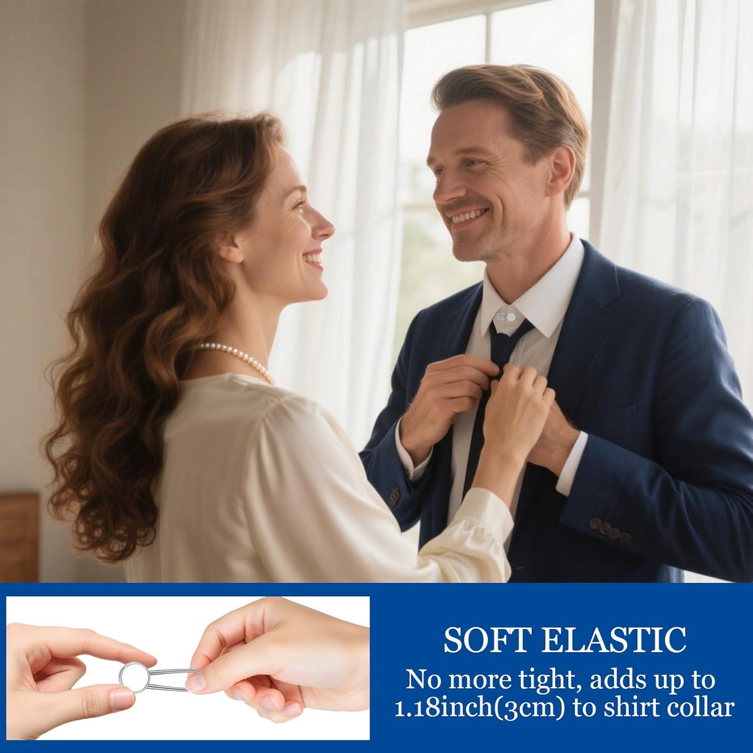 16 Extensores de Cuello para Camisas de Hombre BADAO Ajustables