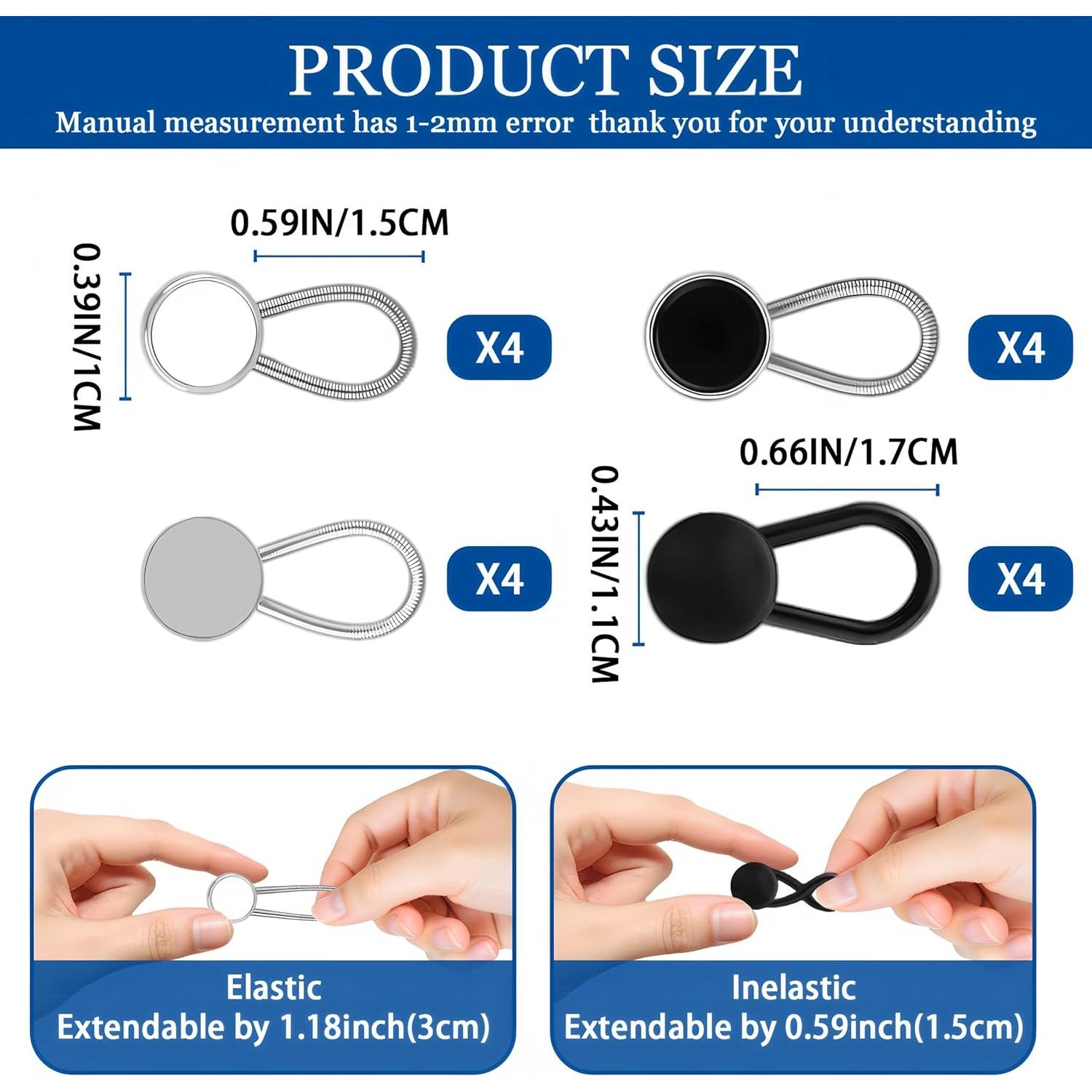 16 Extensores de Cuello para Camisas de Hombre BADAO Ajustables