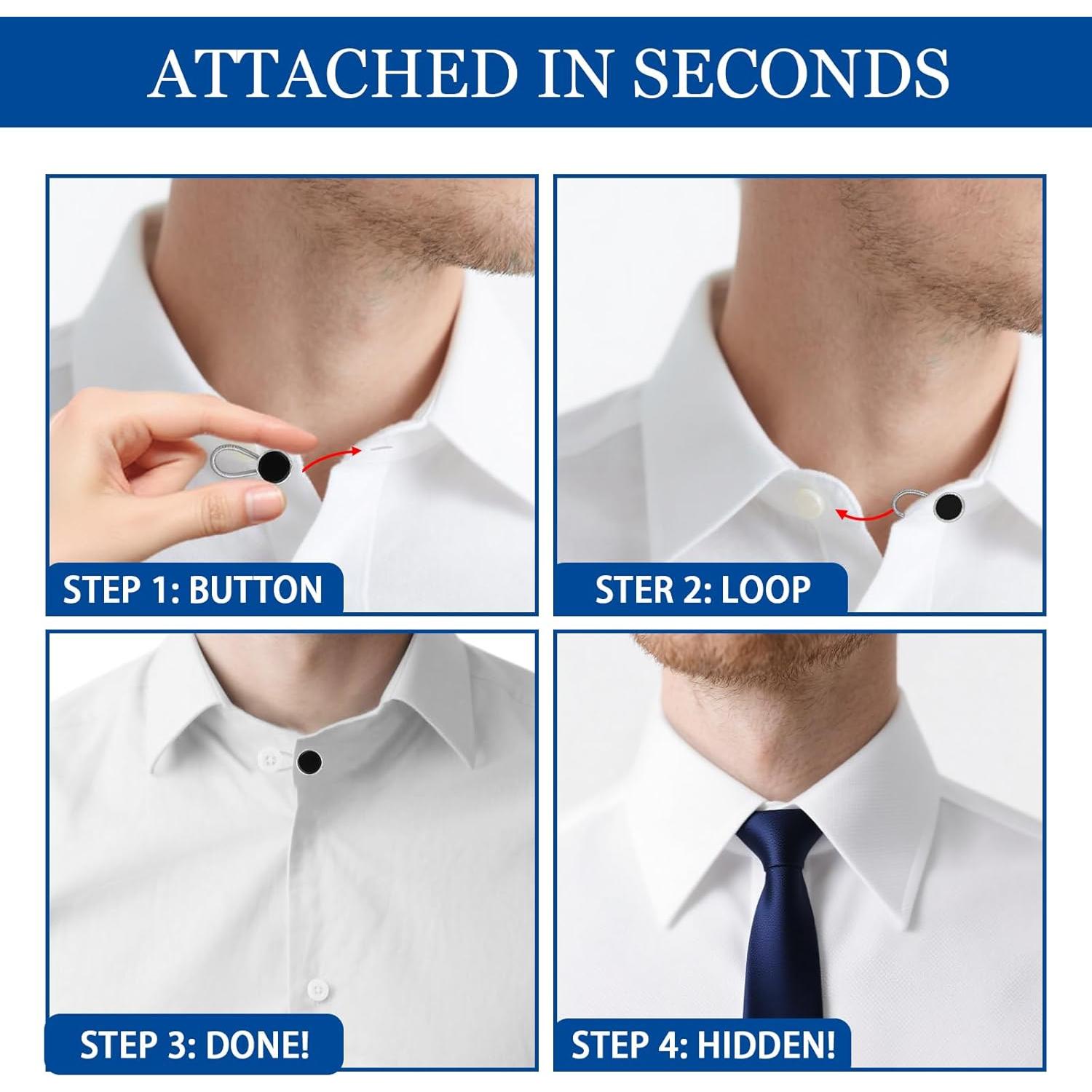 16 Extensores de Cuello para Camisas de Hombre BADAO Ajustables