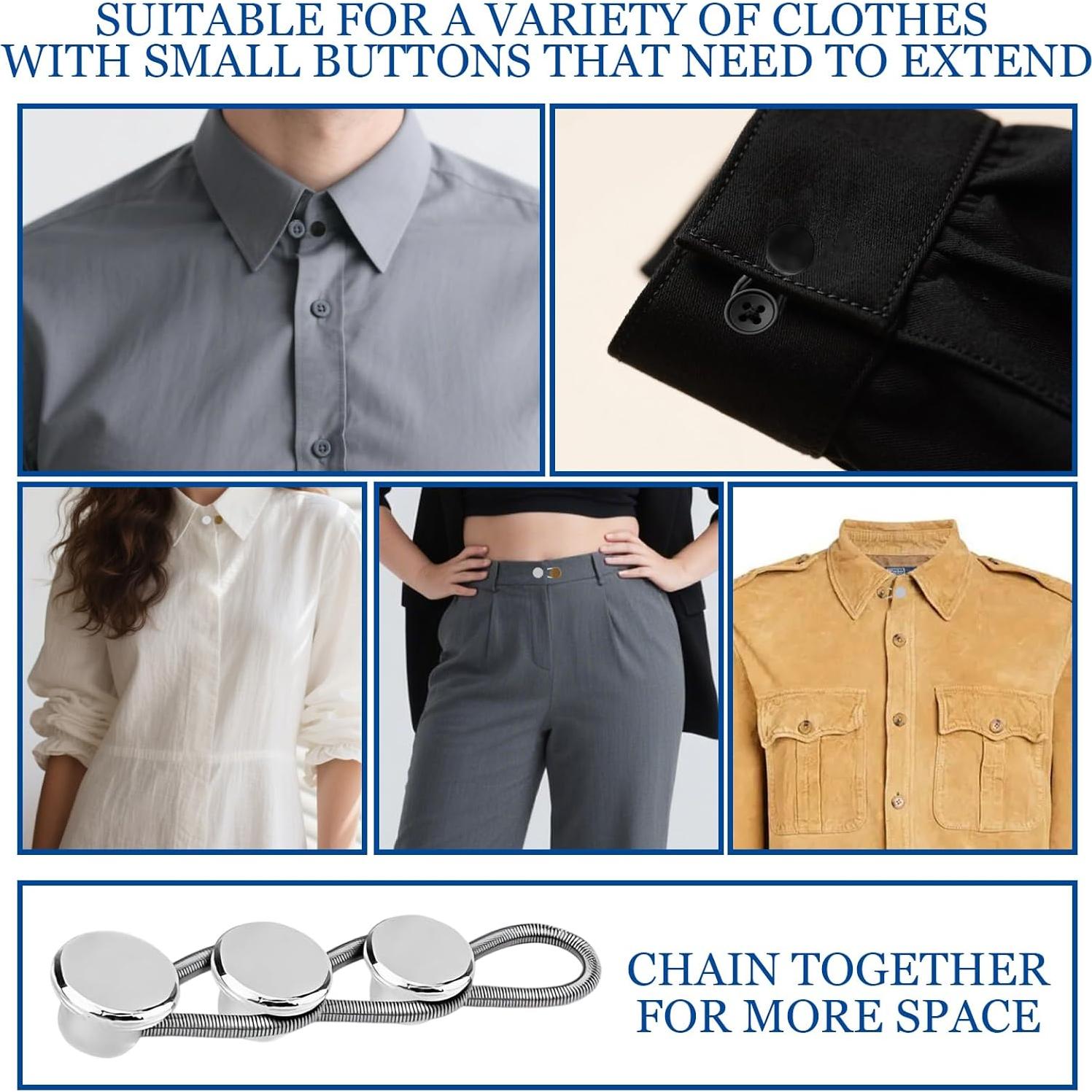 16 Extensores de Cuello para Camisas de Hombre BADAO Ajustables