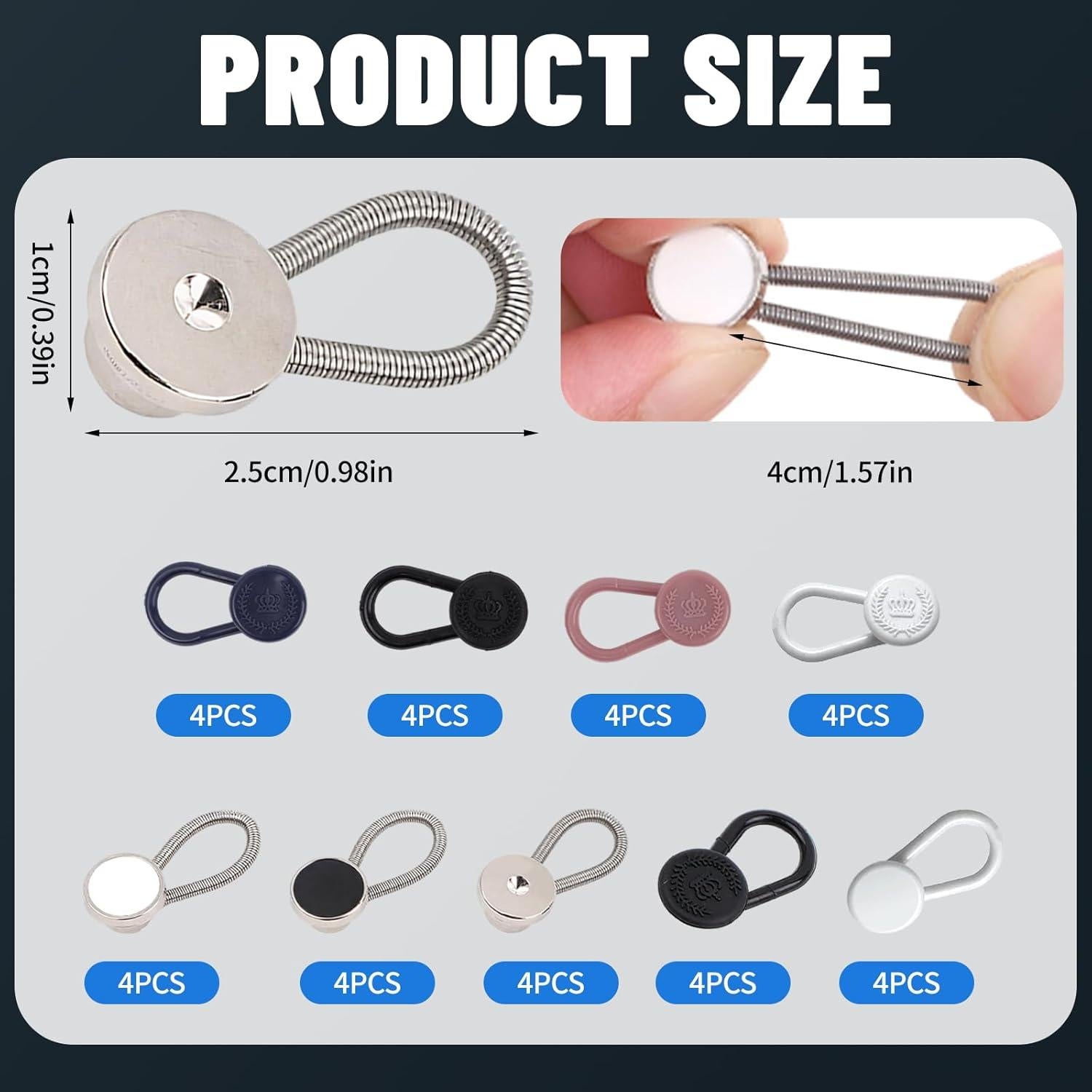 Extensores de Cuello de Camisa Quuztao 36 Pcs 9 Estilos