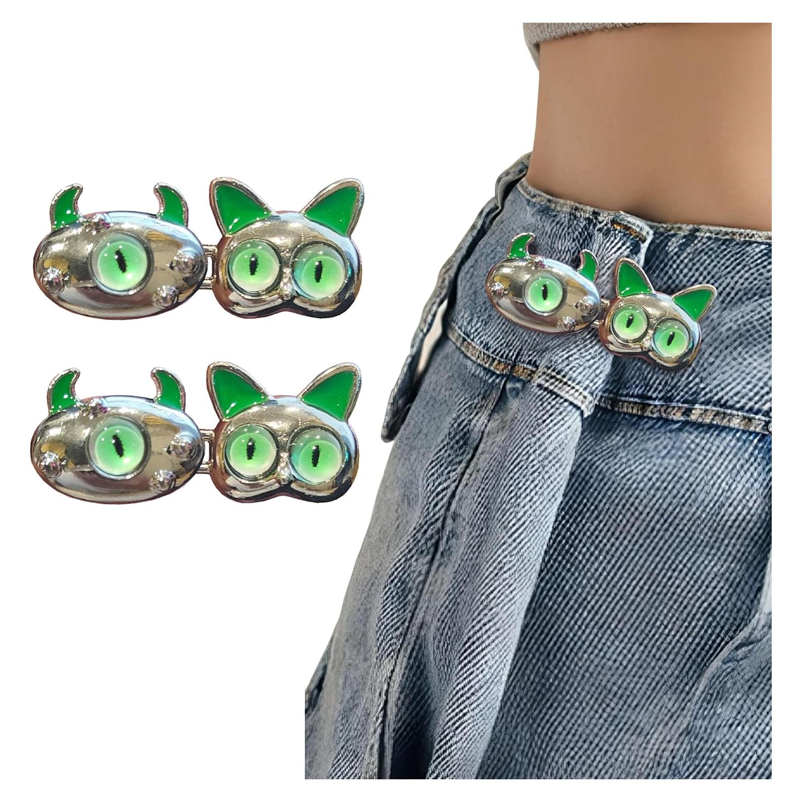 Pines de Botones Ajustables LRITER para Jeans - Verde