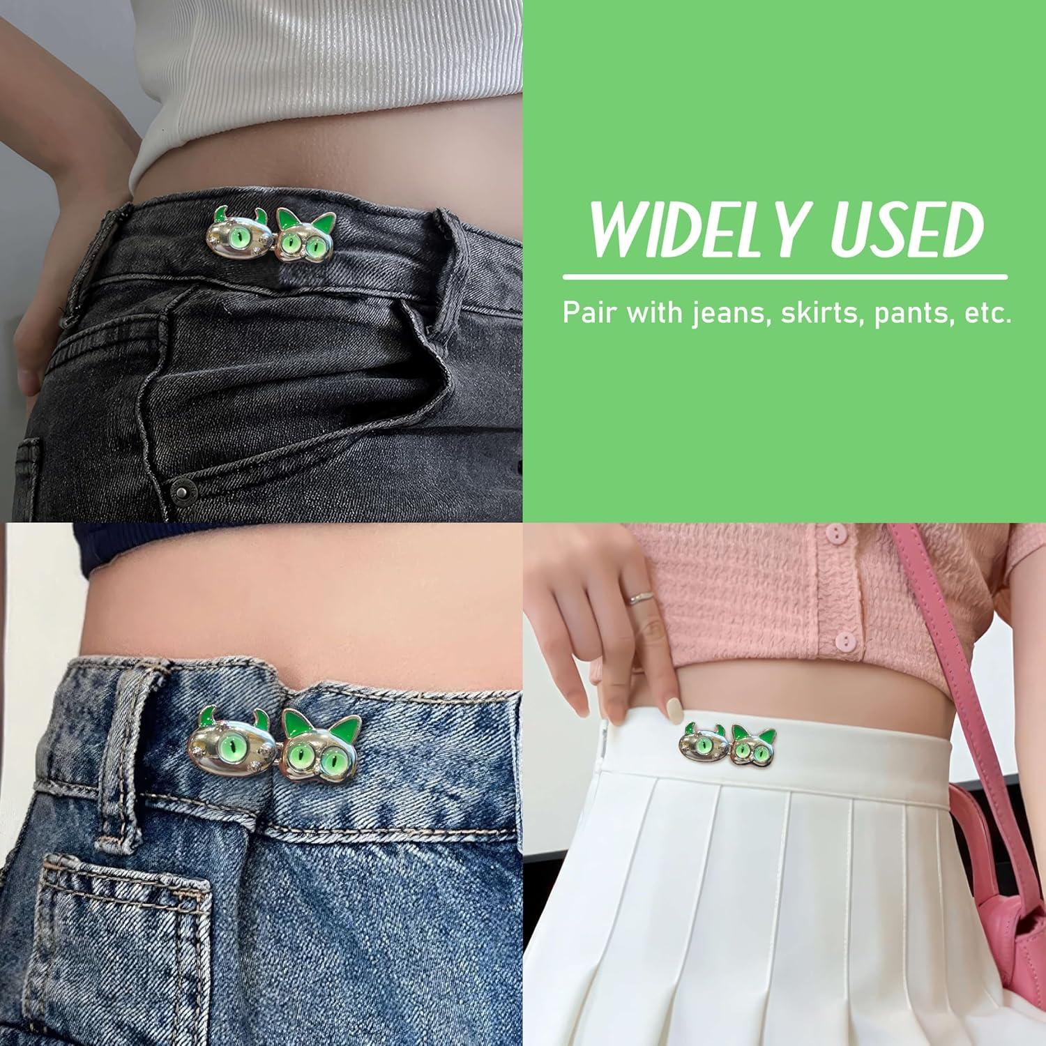 Pines de Botones Ajustables LRITER para Jeans - Verde