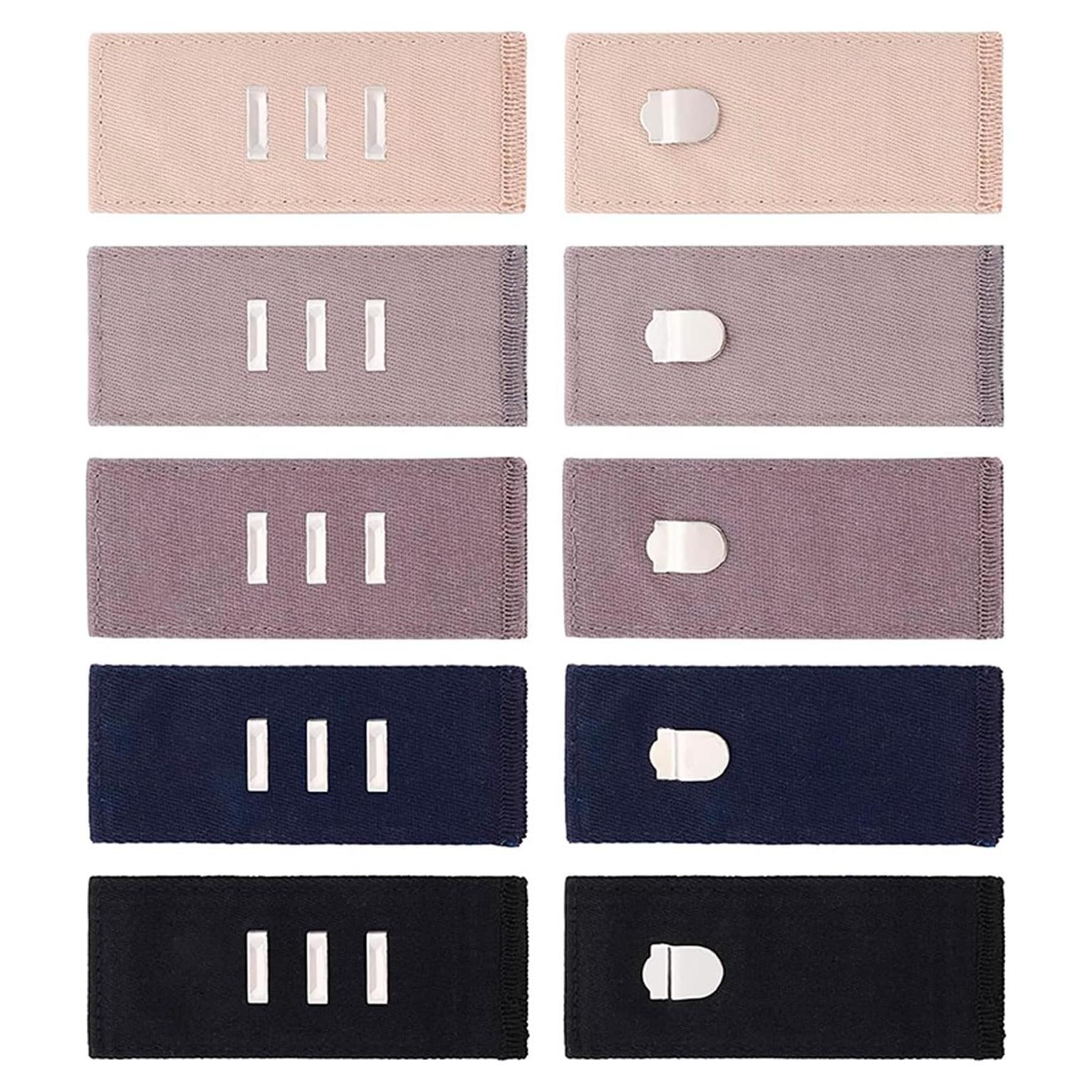 5 Extensores de Cintura para Pantalones con Gancho Metal