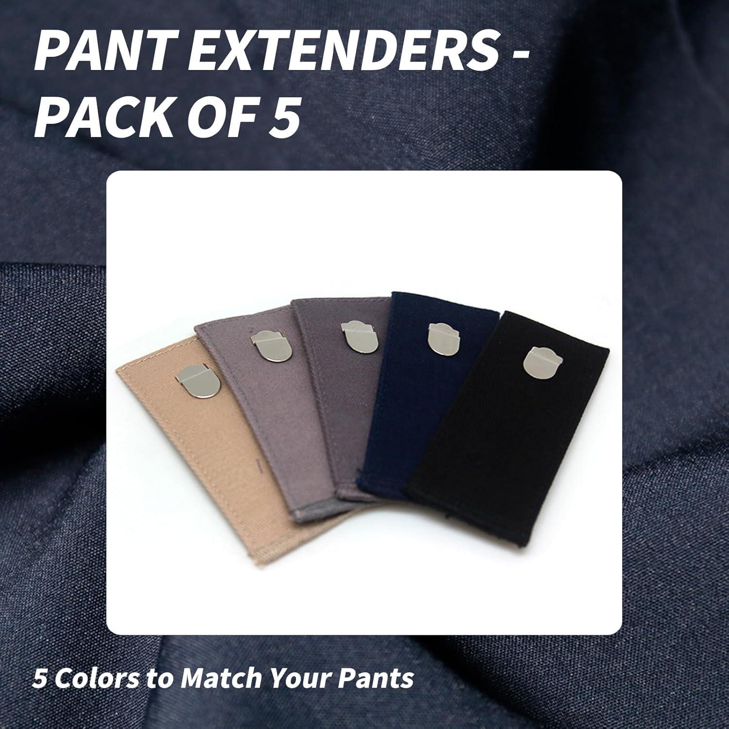 5 Extensores de Cintura para Pantalones con Gancho Metal