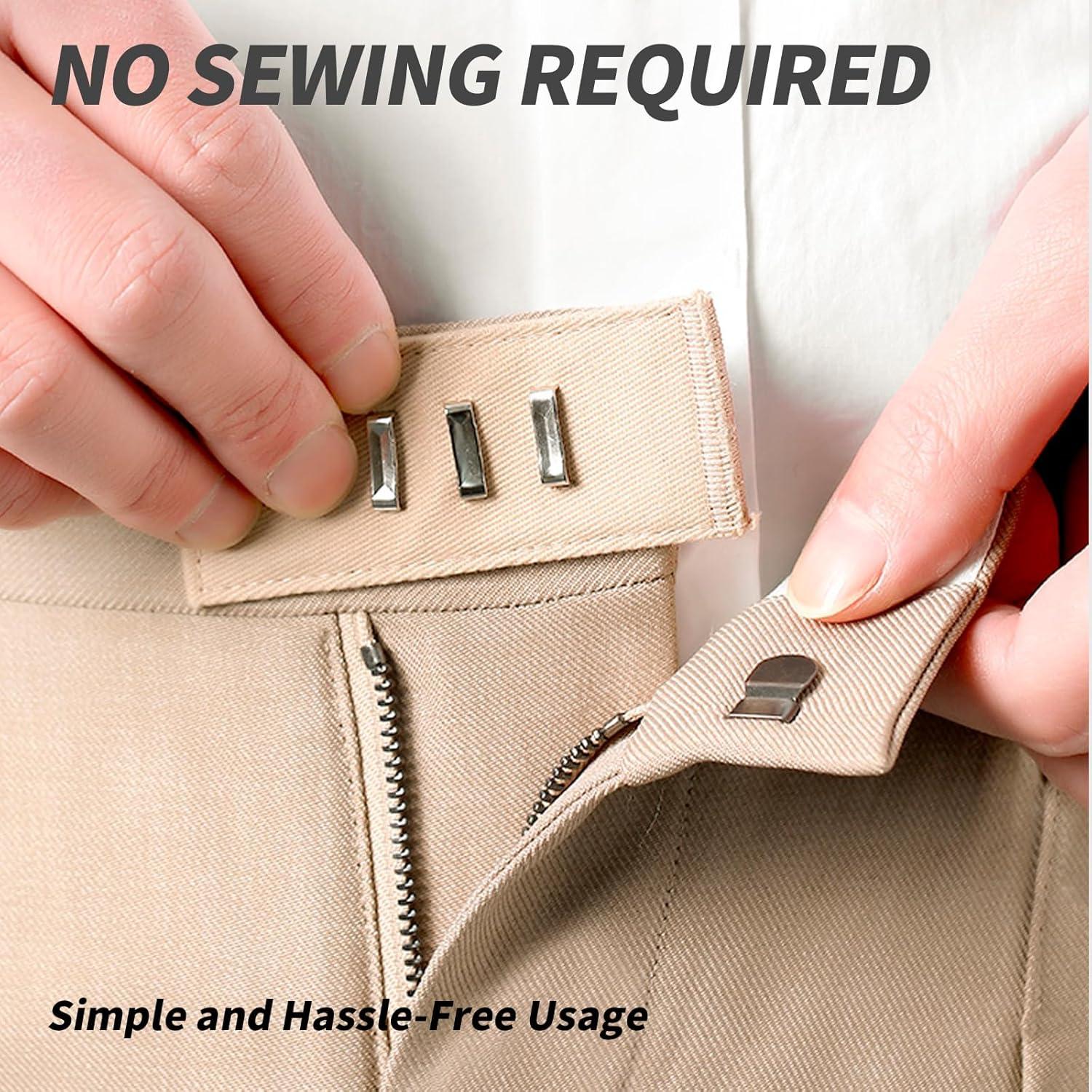 5 Extensores de Cintura para Pantalones con Gancho Metal