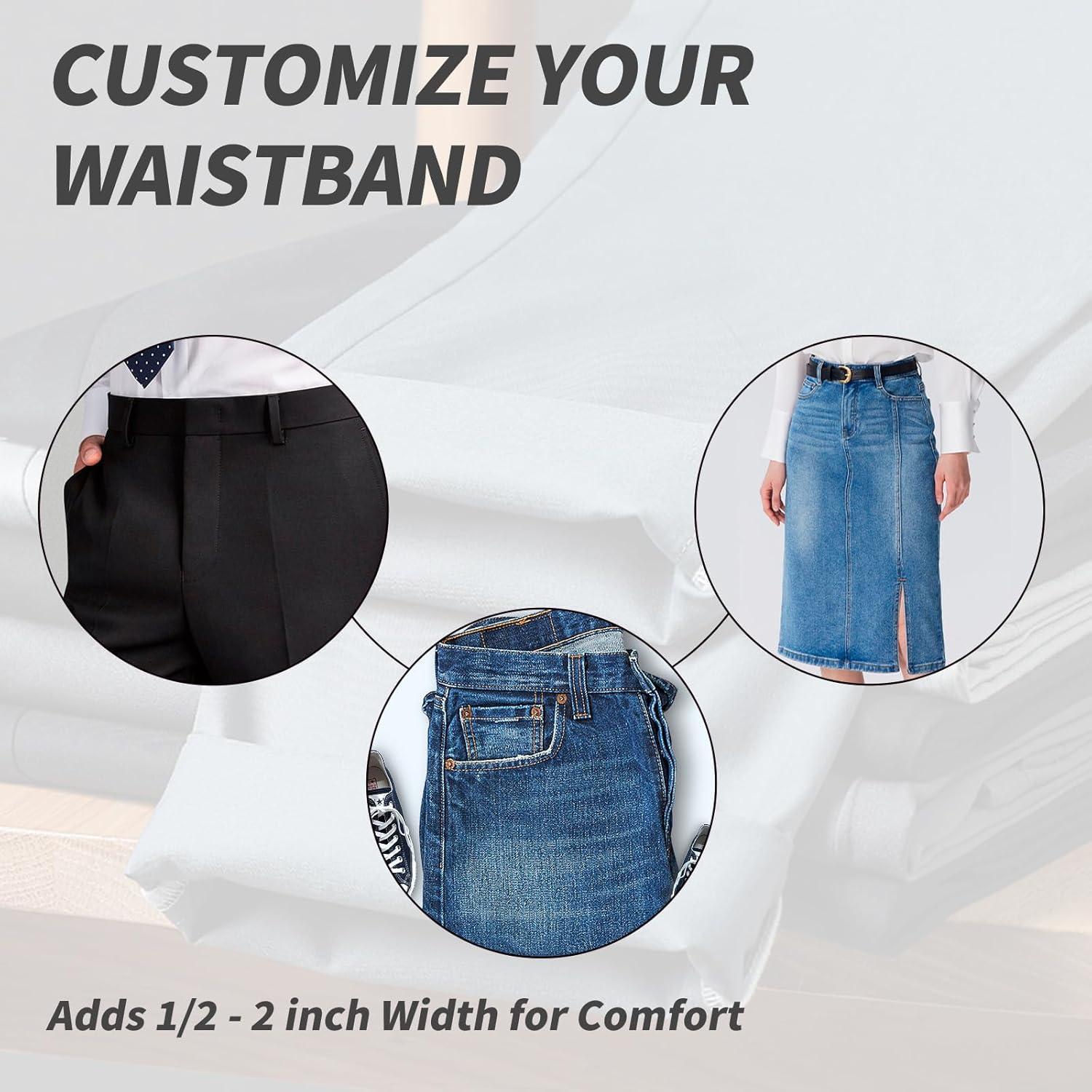 5 Extensores de Cintura para Pantalones con Gancho Metal