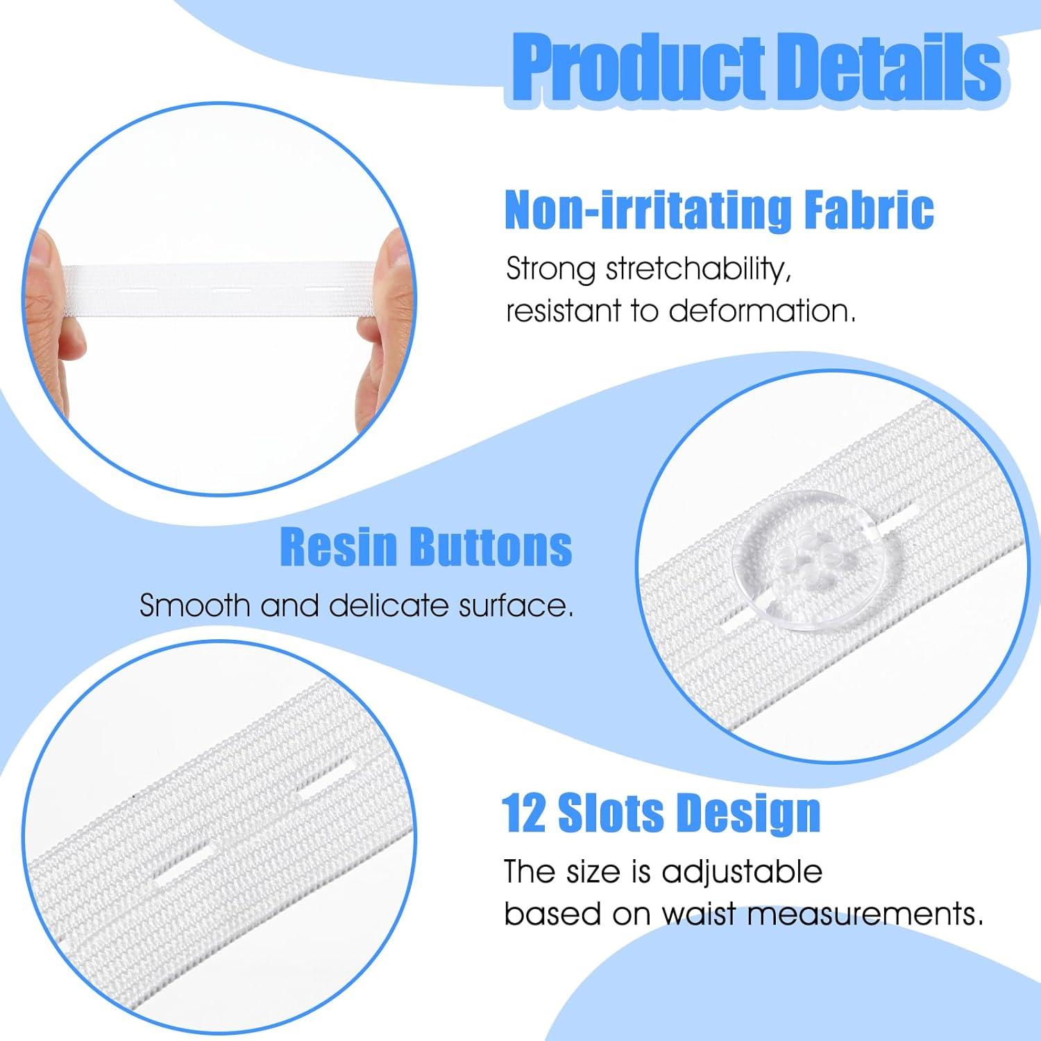 Kit Ajustador de Cintura Pantalones 20 Piezas con Costura