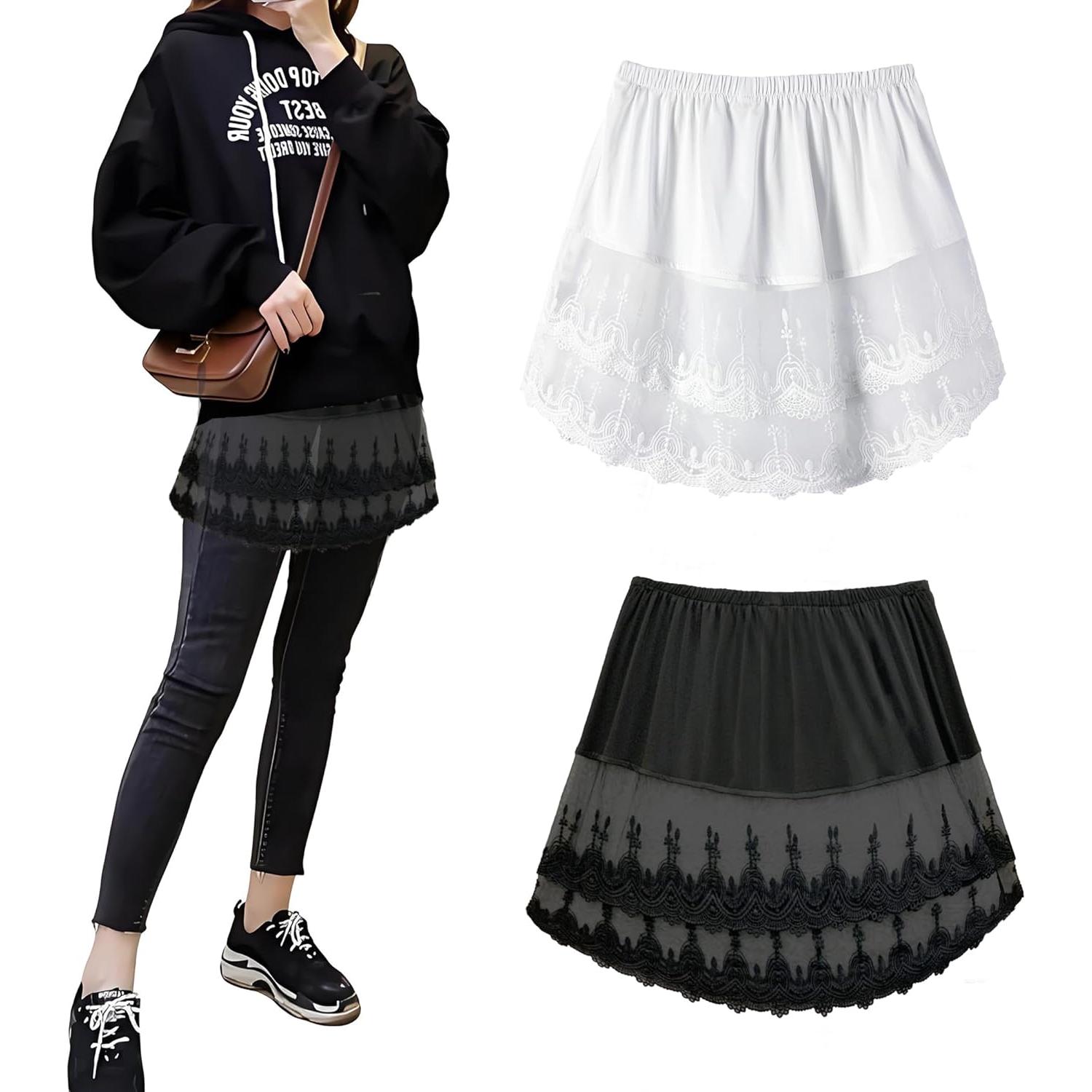 Extensor de Camisa de Encaje Ajustable OBBUE - Falda Interior Mini