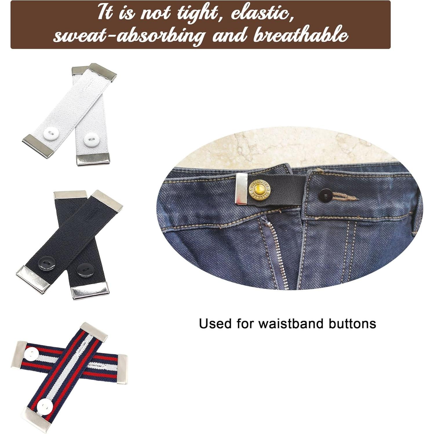 Extensores de Collar Elásticos AGOUZI para Camisas de Hombre - Paquete de 2