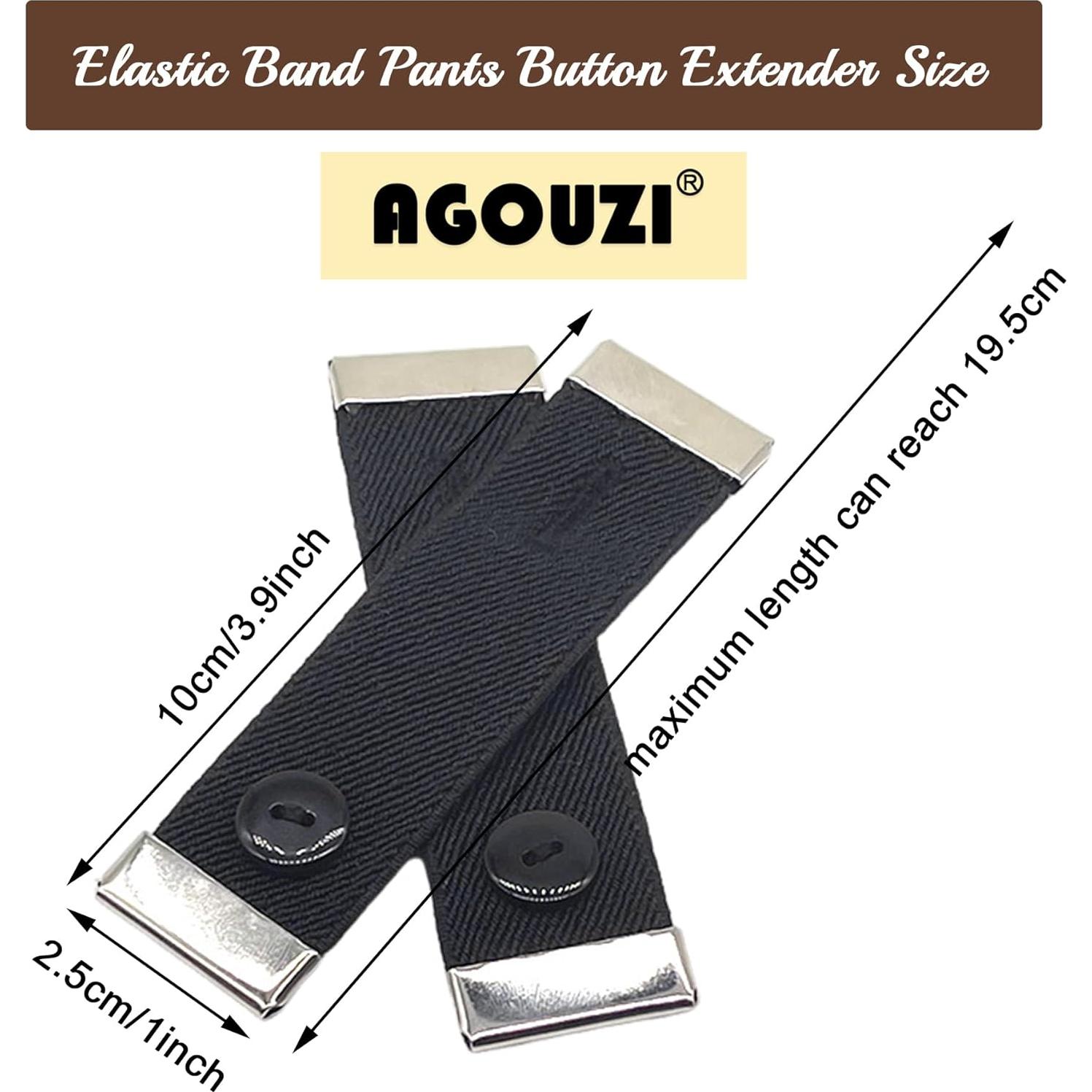 Extensores de Collar Elásticos AGOUZI para Camisas de Hombre - Paquete de 2
