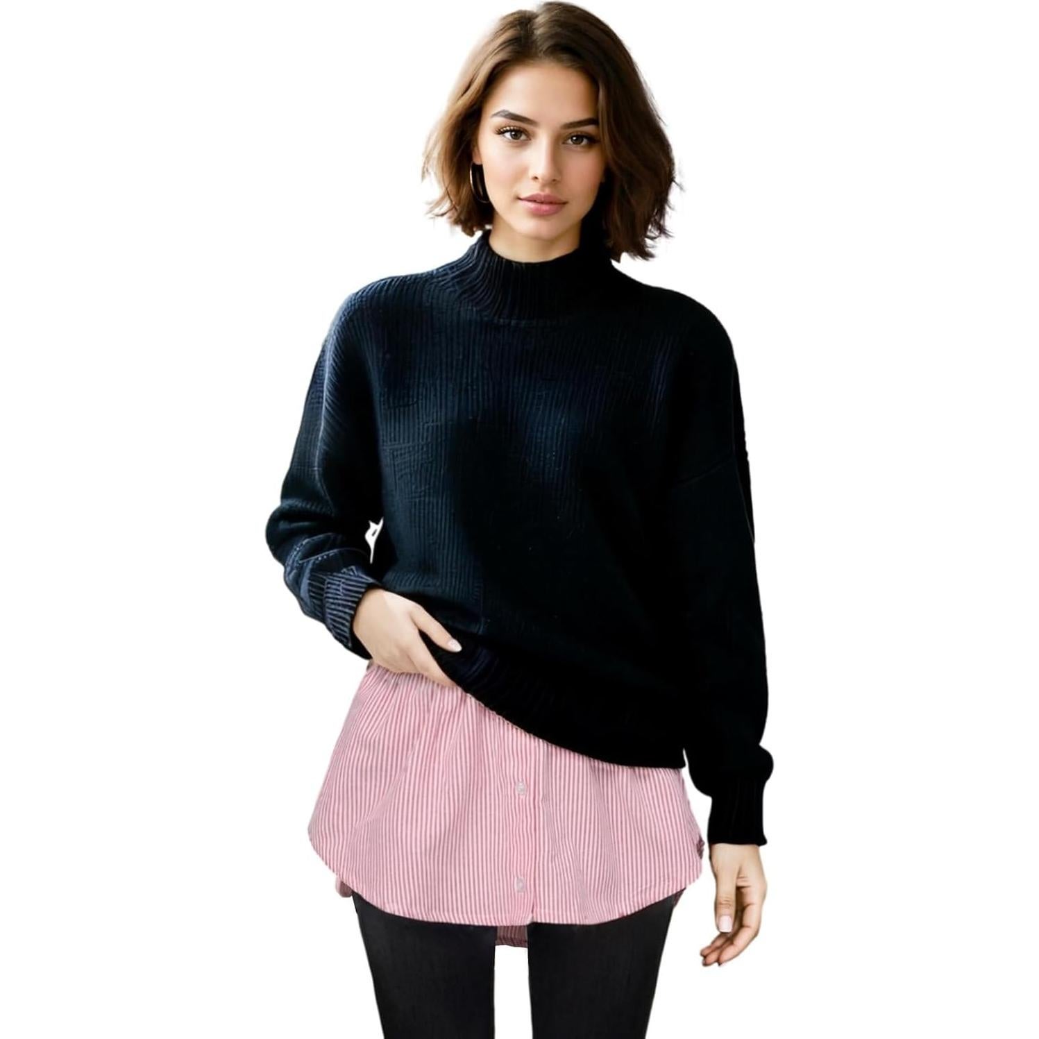 Extensor de Camisa para Mujer Capa Top Falso WJ2506 Rojo/Blanco