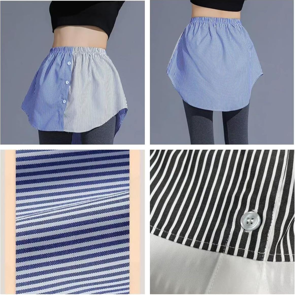 Extensor de Camisa para Mujer Capa Top Falso WJ2506 Rojo/Blanco