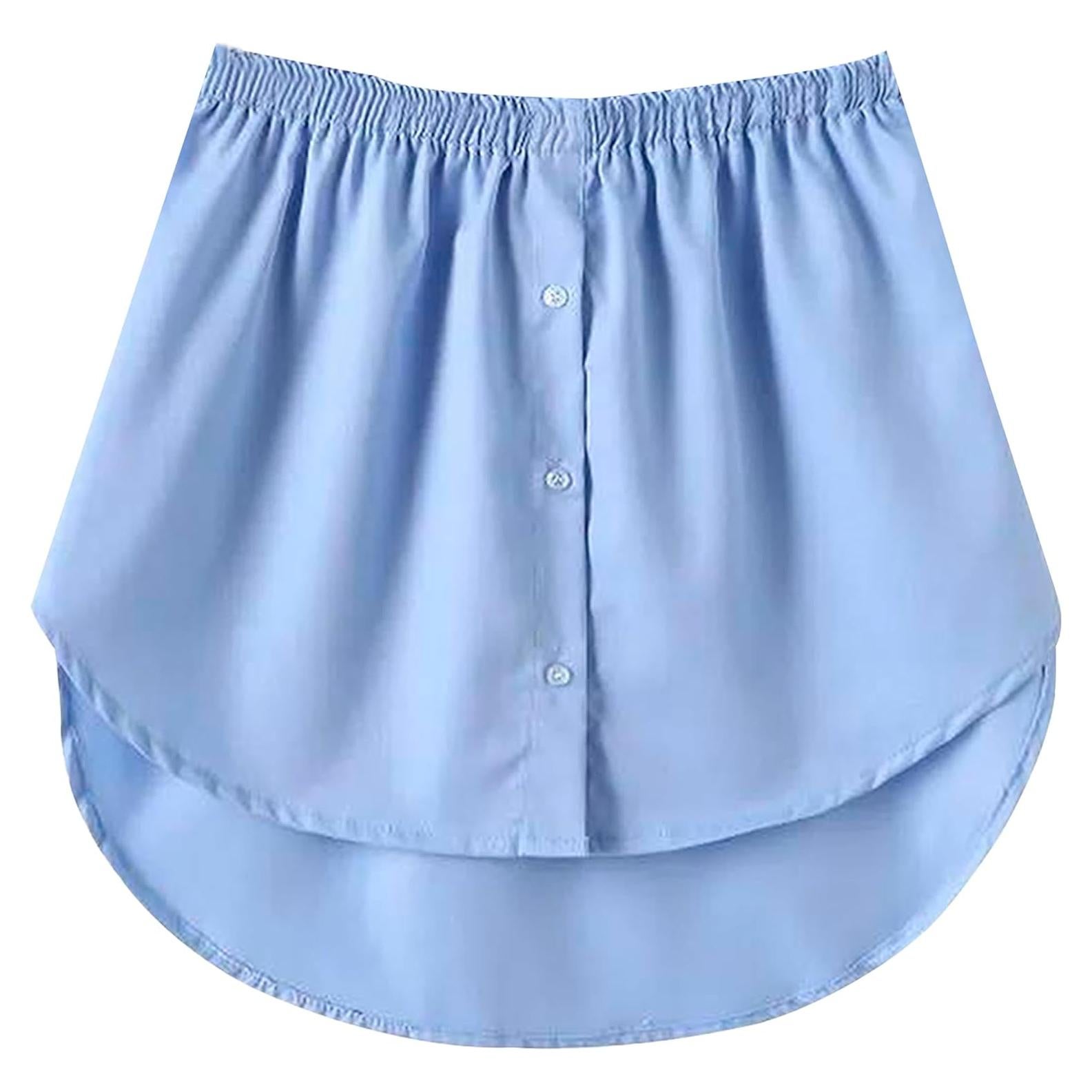 Camiseta Extensora para Mujeres Tagunop - Falda Removible Azul