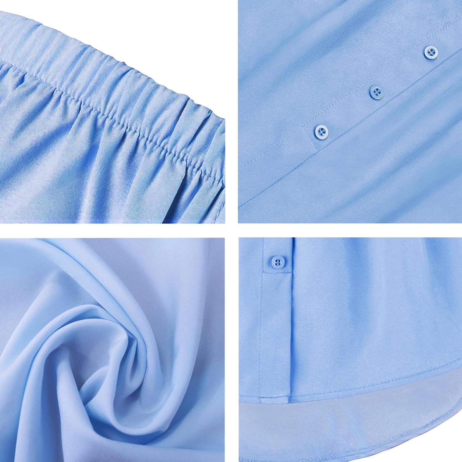 Camiseta Extensora para Mujeres Tagunop - Falda Removible Azul