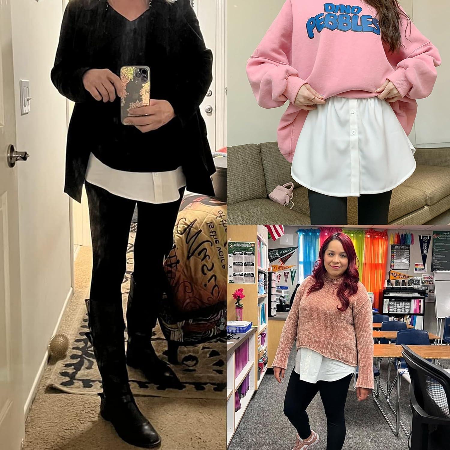 Camiseta Extensora para Mujeres Tagunop - Falda Removible Azul