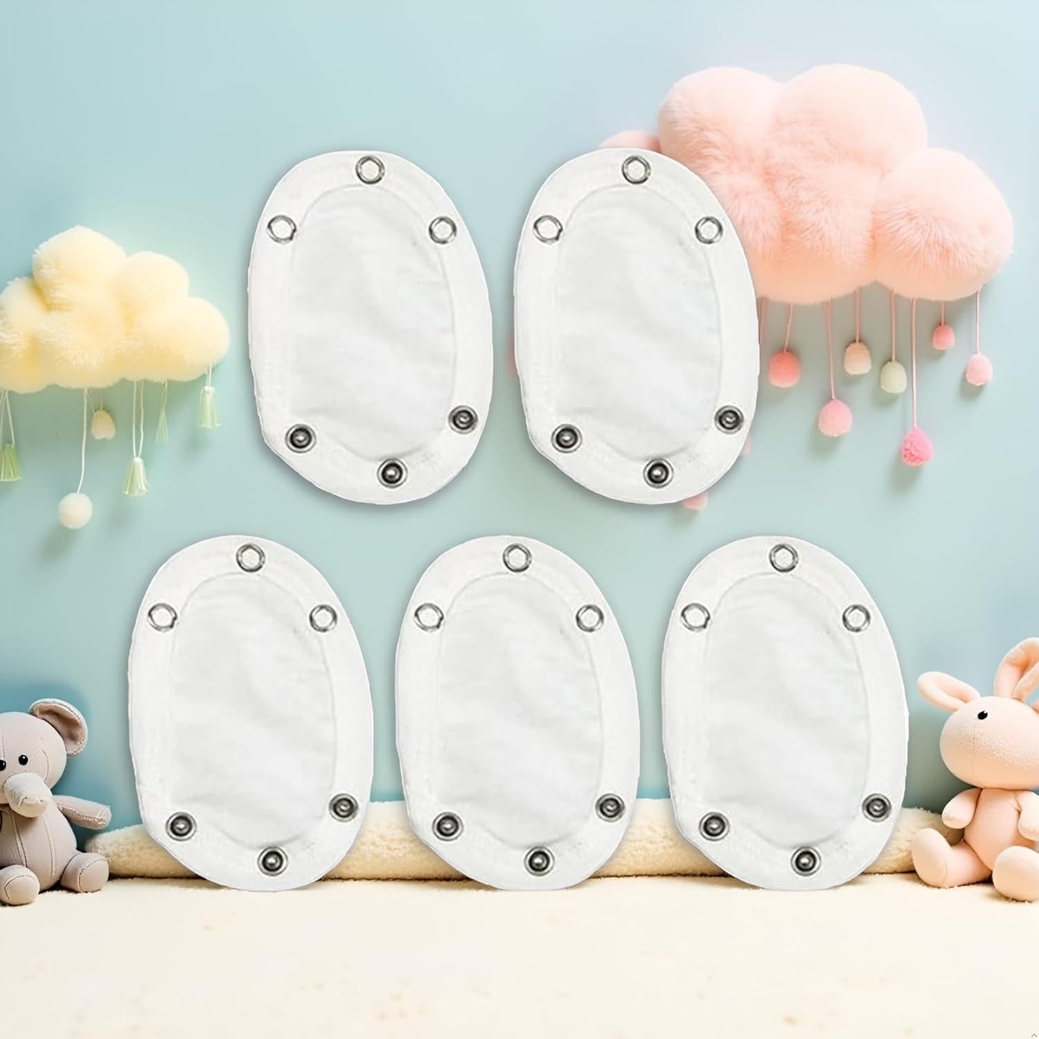 Conjunto 5 Extensores de Body Blancos WaigN para Bebés