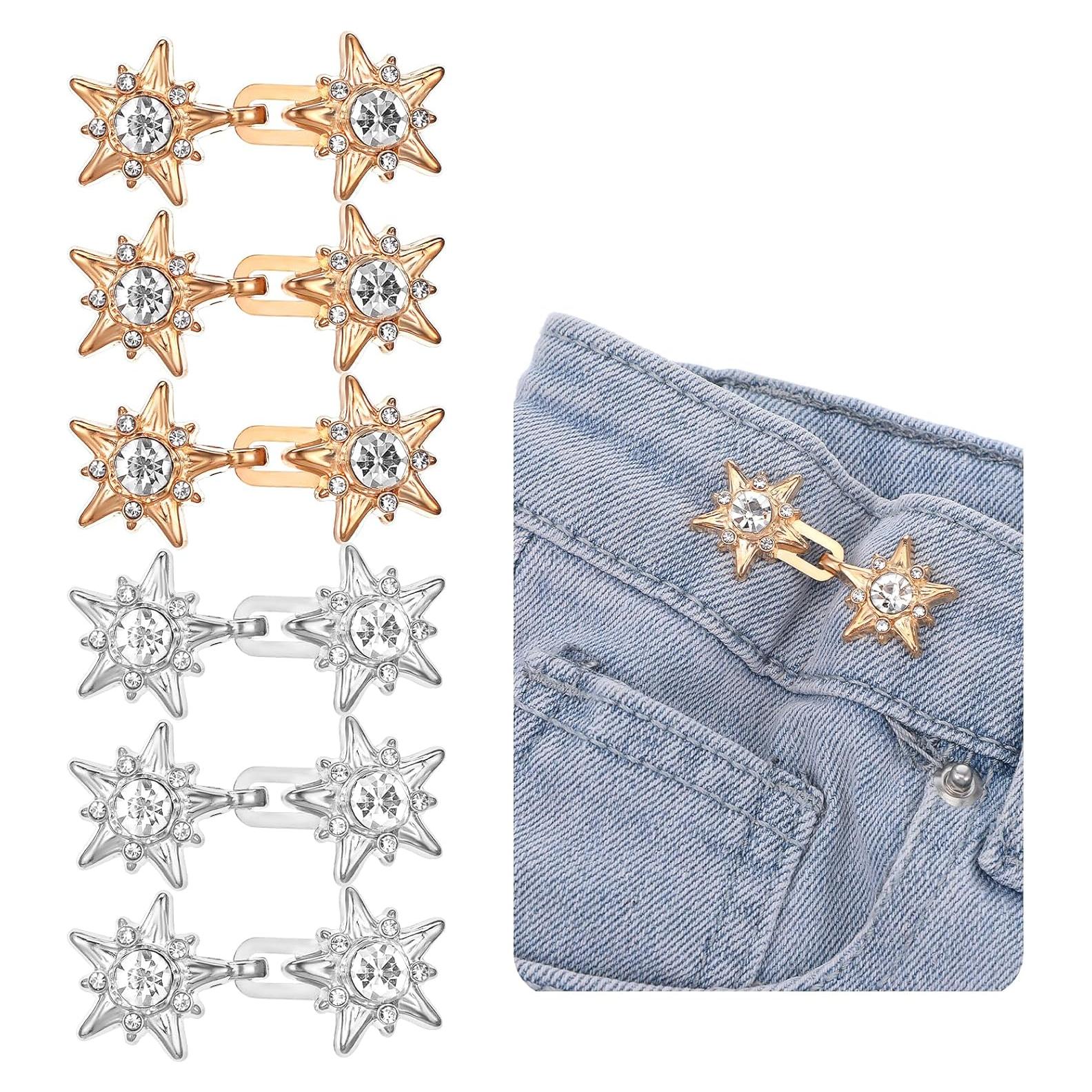 Juego de 6 Botones Ajustadores HJZHII para Cintura de Pantalones