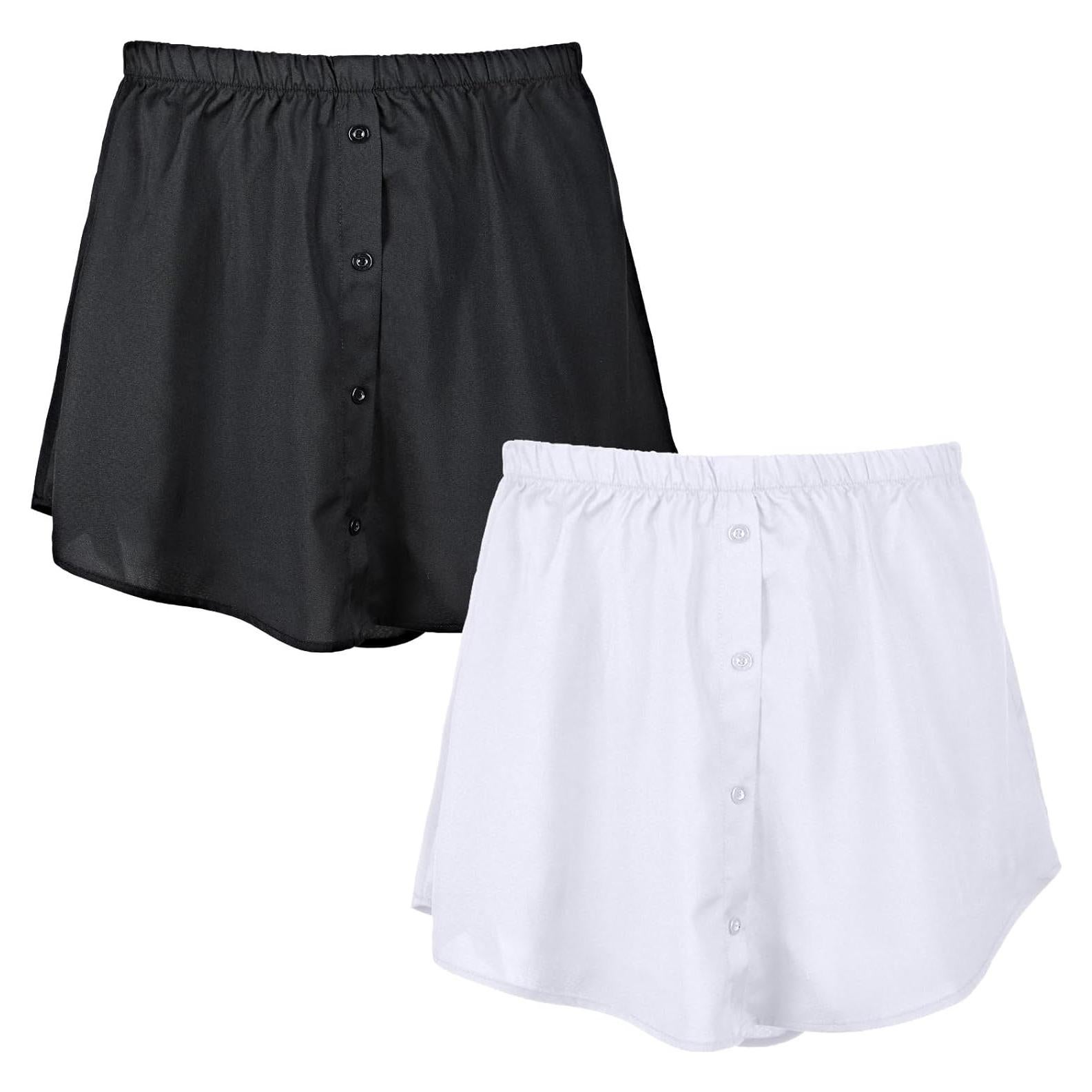 Extensor de Camisa para Mujeres 2 Pcs Ajustable Negro Blanco