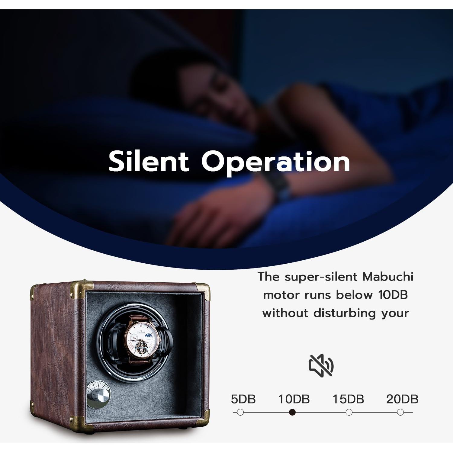 Cargador de Relojes Automáticos Mcbazel - Motor Silencioso, 5 Modos