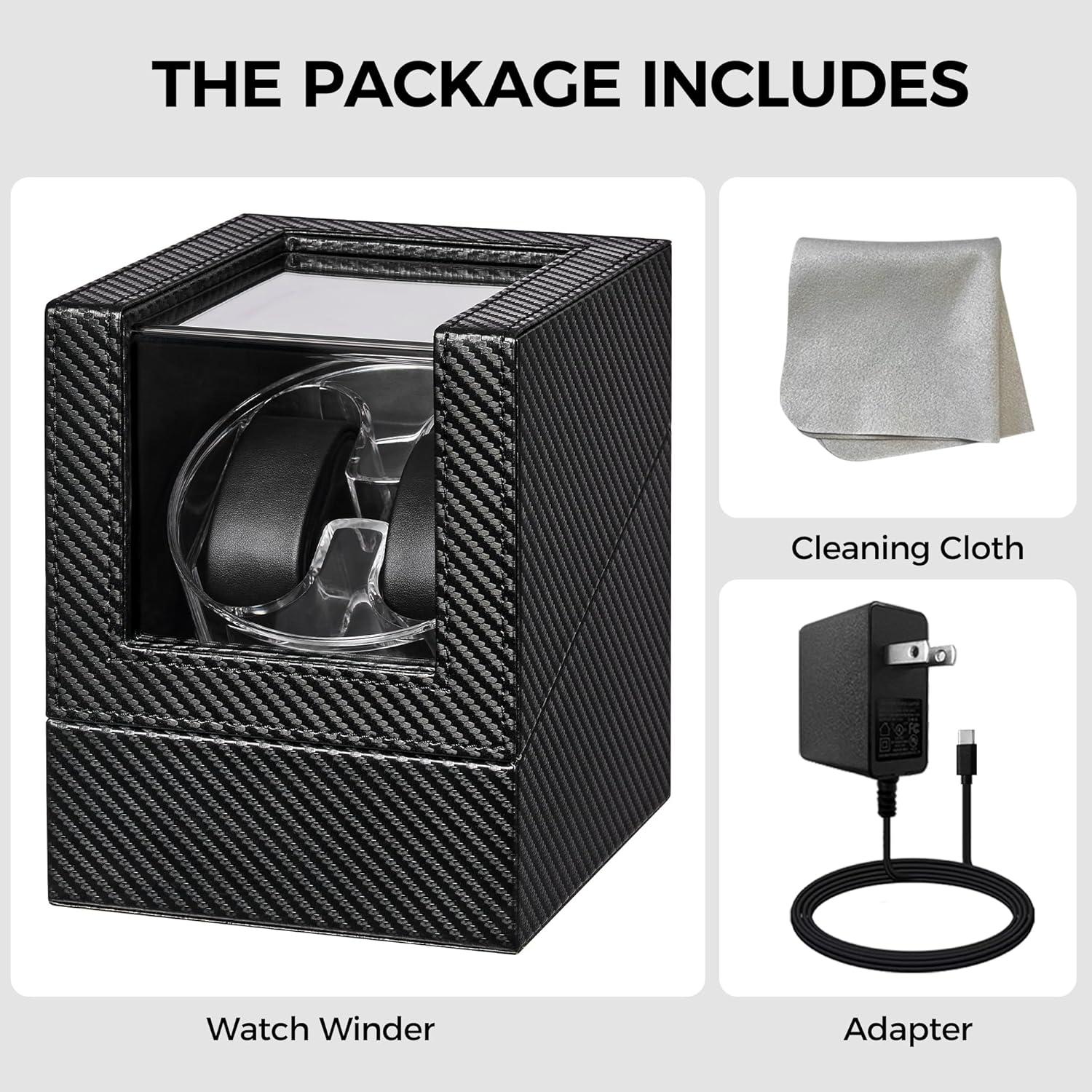 Caja de Reloj Automático ANWBROAD JWW007C con LED y Motor Silencioso